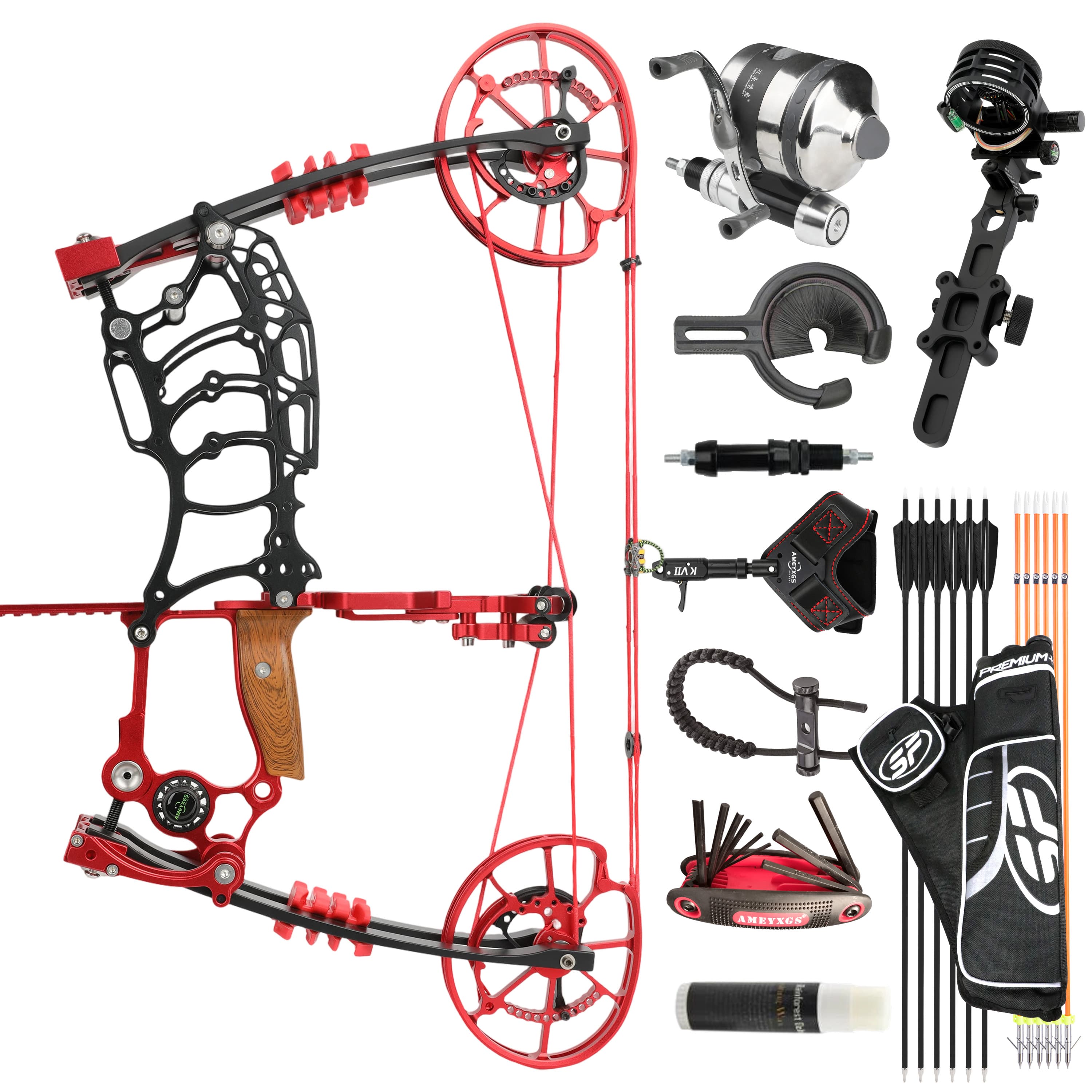 CHN Dual-use Compound Bow Archery 30-70lbs RH LH Shooting