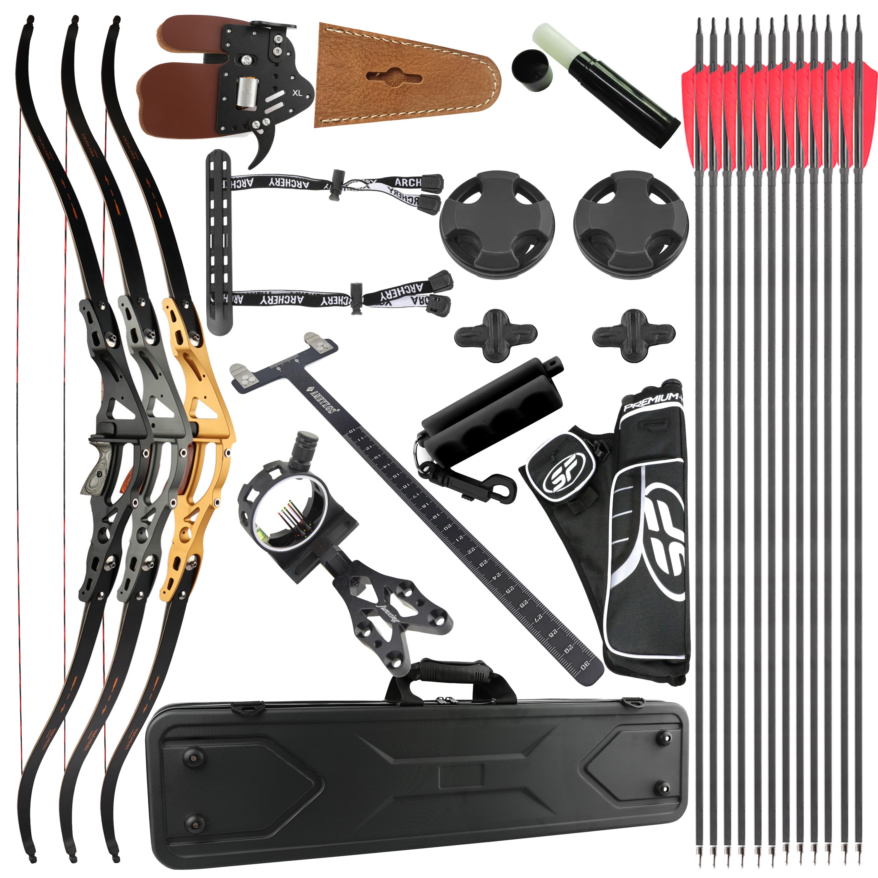 YINOW ILF Recurve Bow 19'' Riser Archery 25-50lbs Hunting Shooting