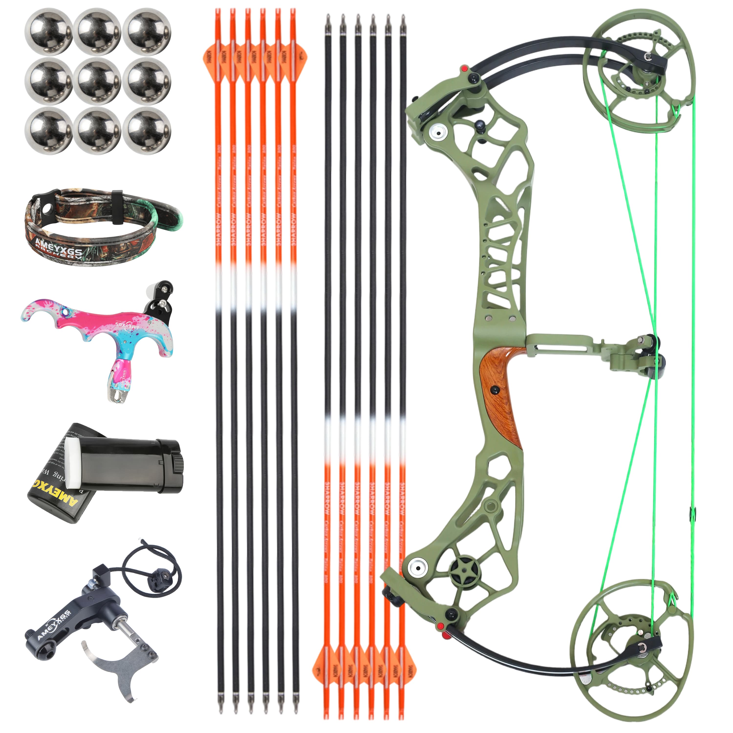 CHN cOMPOUND Bow KIT 40-75lbs Hunting Kit Shooting Archery