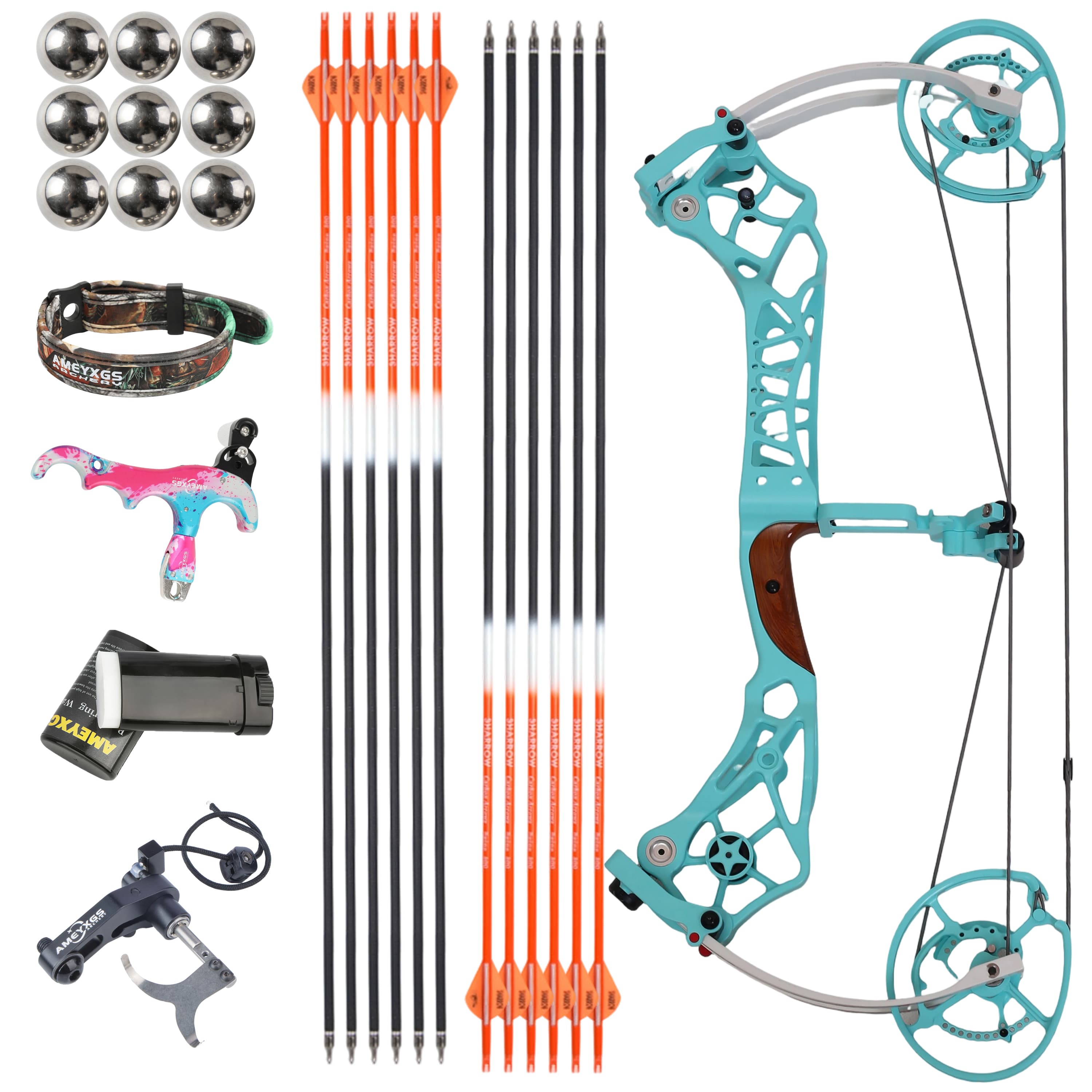 CHN cOMPOUND Bow KIT 40-75lbs Hunting Kit Shooting Archery