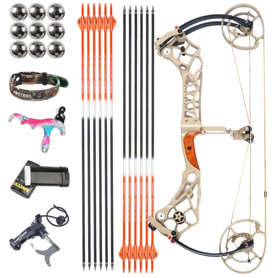 CHN Compound Bow | Adjustable 40-75lbs, 320 FPS IBO, 24