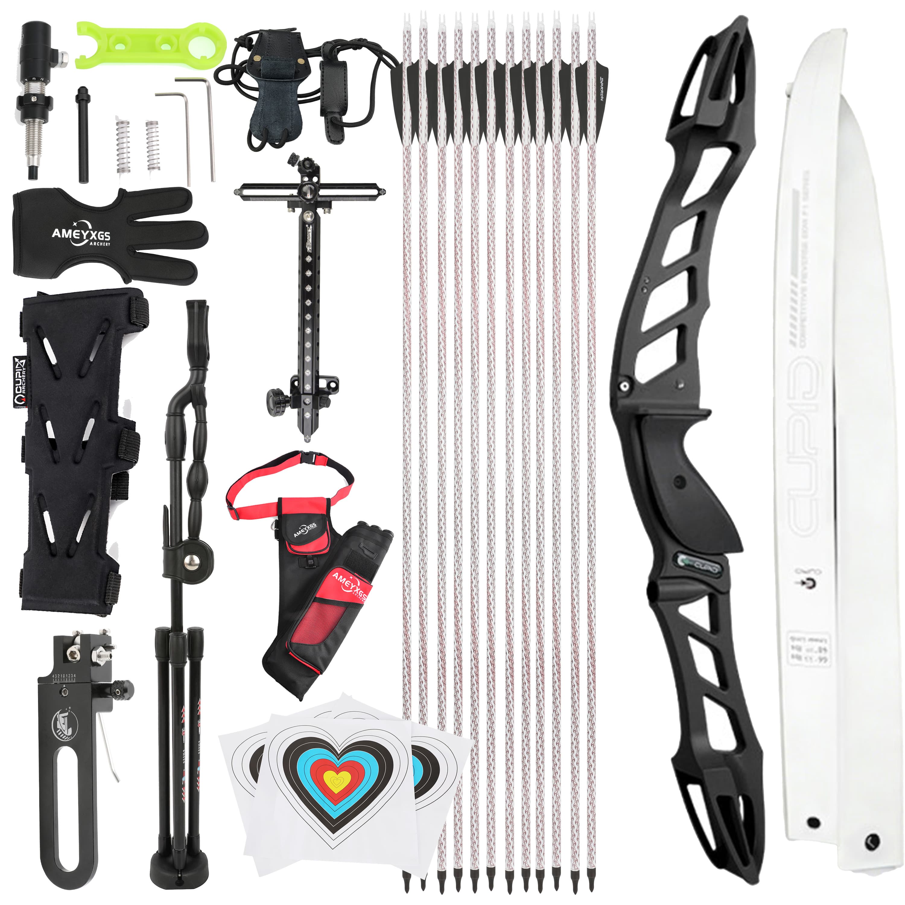 CUPID 68" Takedown 14-38Lbs Archery Recurve Bow Kit  Shooting