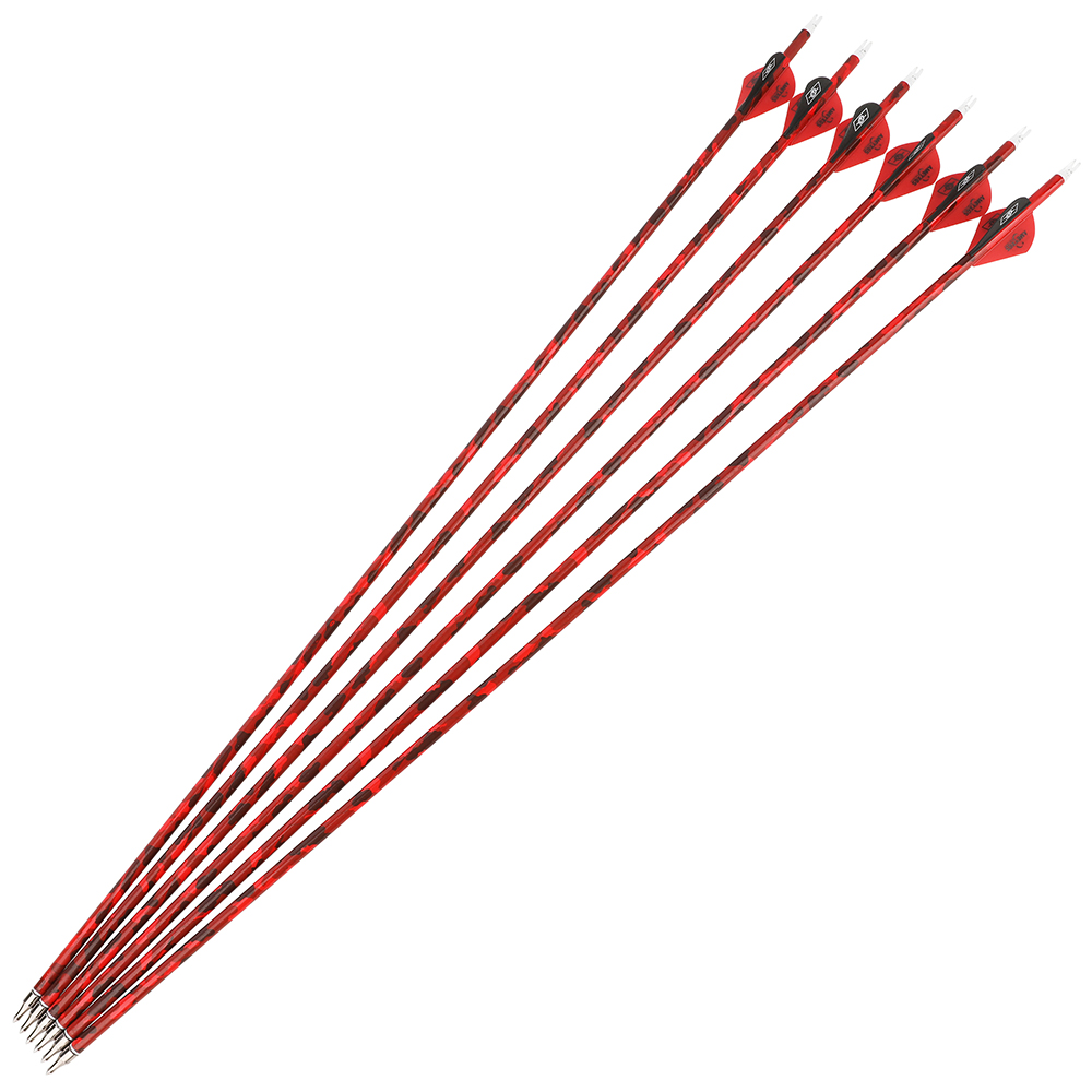 Carbon Arrows 12pcs 30 in 500 Spine Camo Shooting Set