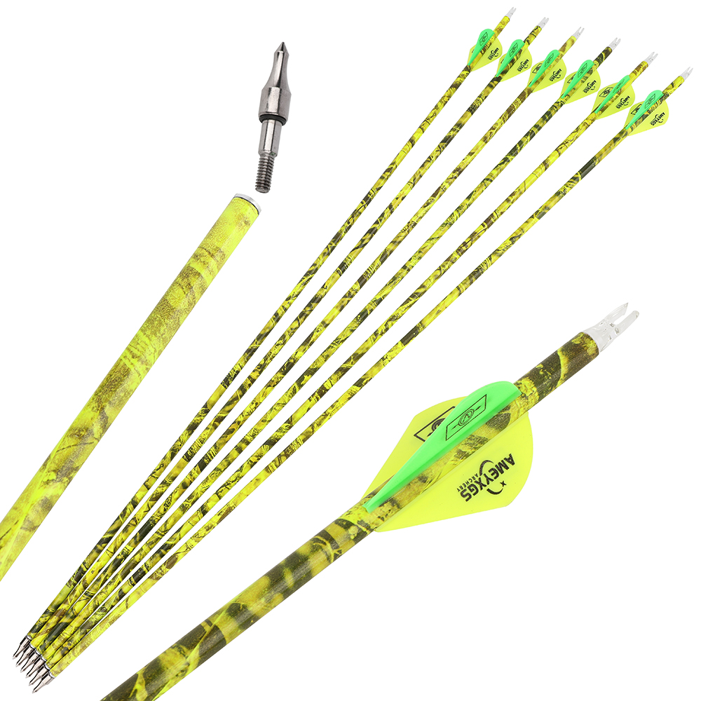 Carbon Arrows 12pcs 30 in 500 Spine Camo Shooting Set