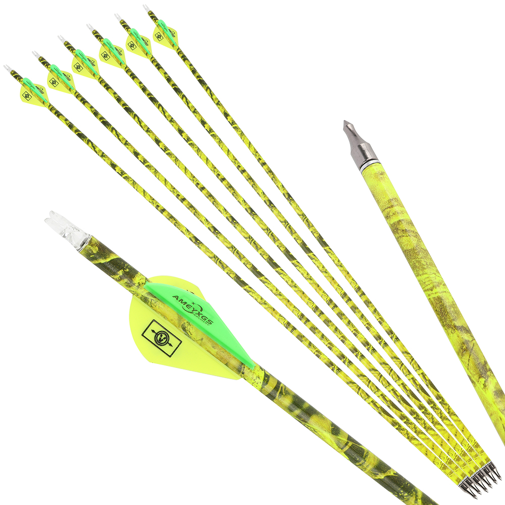 Carbon Arrows 12pcs 30 in 500 Spine Camo Shooting Set