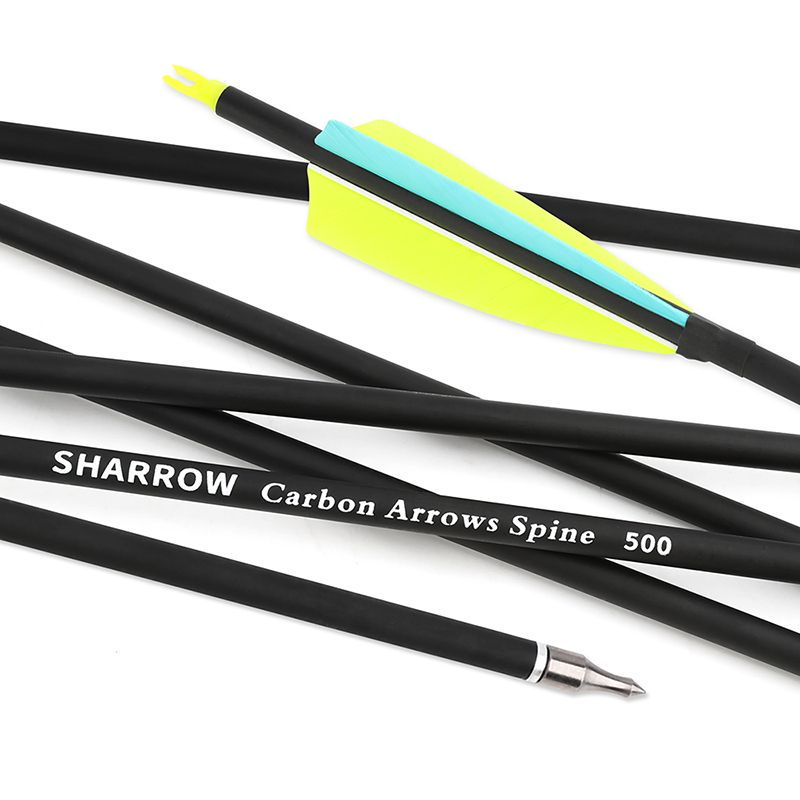 SHARROW 30" Carbon Arrows Takedown for Beginners Spine 500(12 Pack)