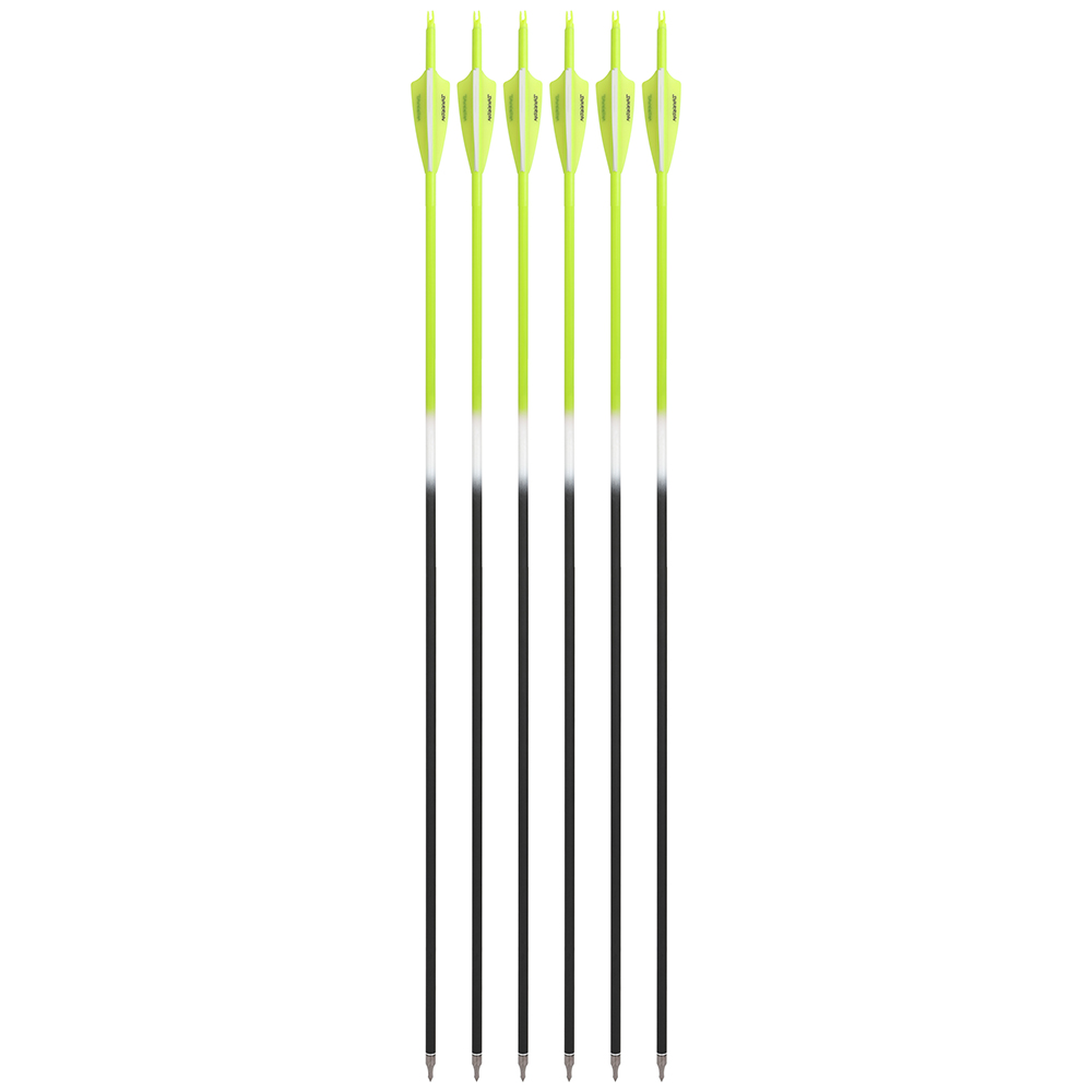 Carbon Arrows 12pcs 30 in Half Color 500 Spine Rubber Feather Set