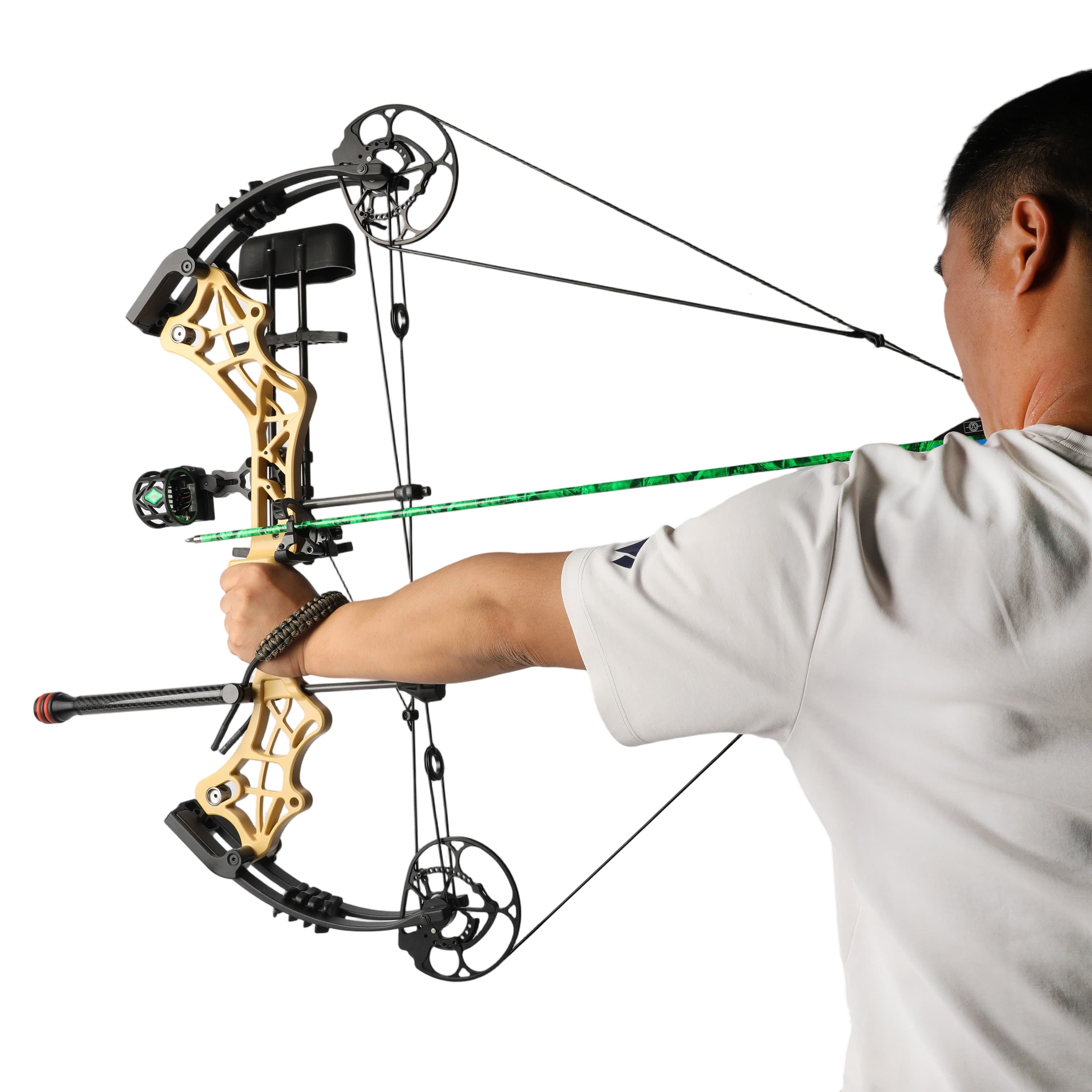 40-70lbs Compound Bow Archery 80% let off 330fps