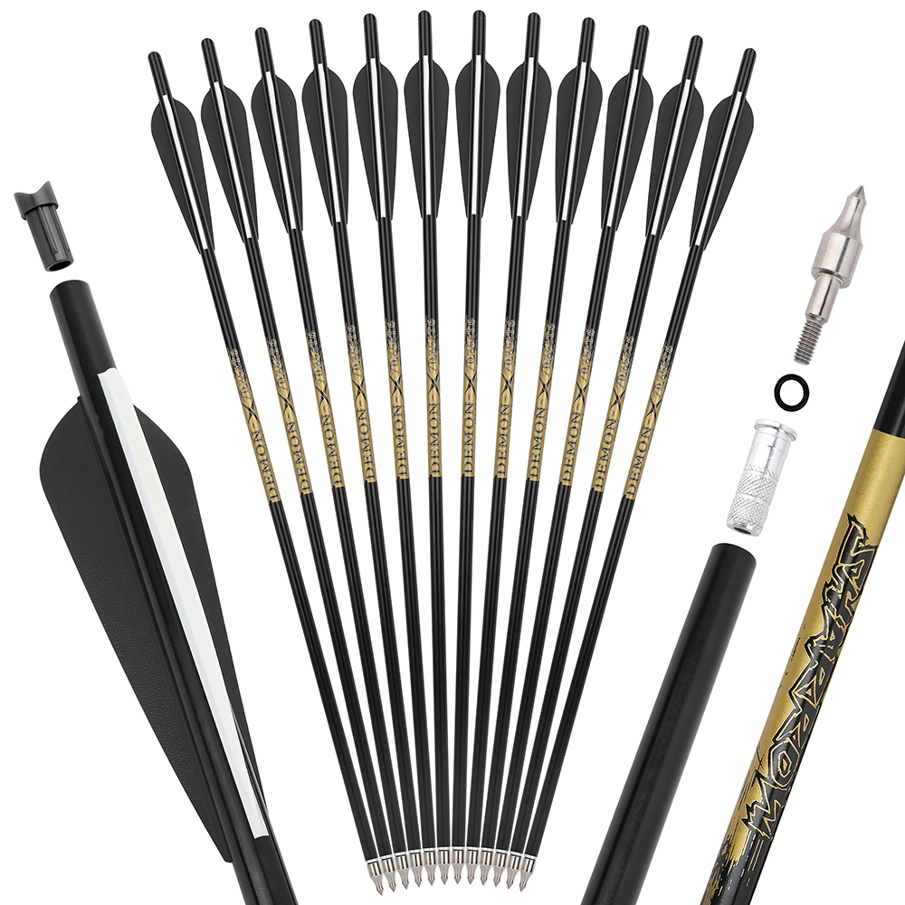 DEMON Archery Aluminum Arrow for Compound Bow (12 Pack)