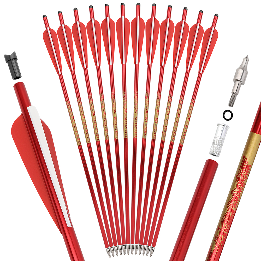 DEMON Archery Aluminum Arrow for Compound Bow (12 Pack)