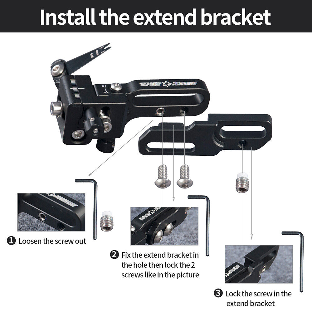 TOPOINT TP826 Compound Target Arrow Rest with Extend Bracket-CHN Archery