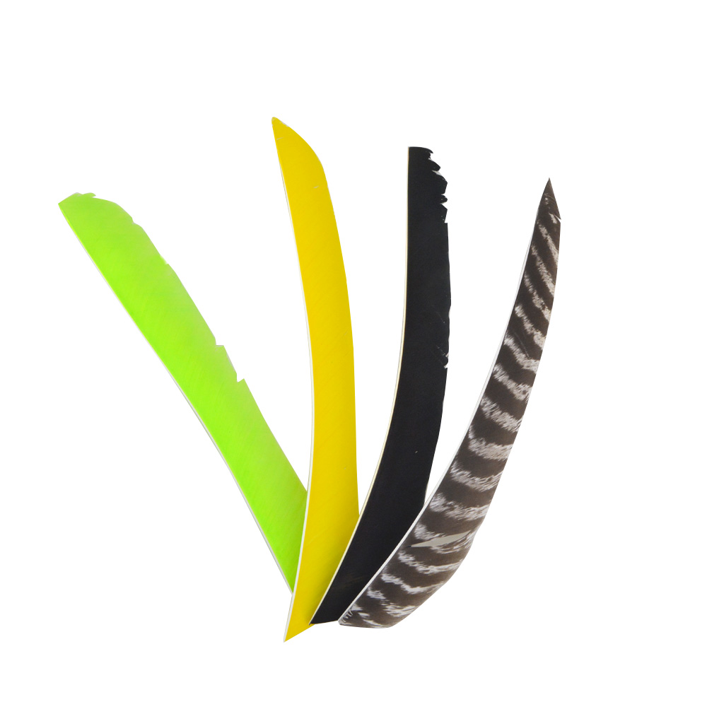 7.9-11.4" Natural Barred Turkey Feathers LW/RW (50 Pack)