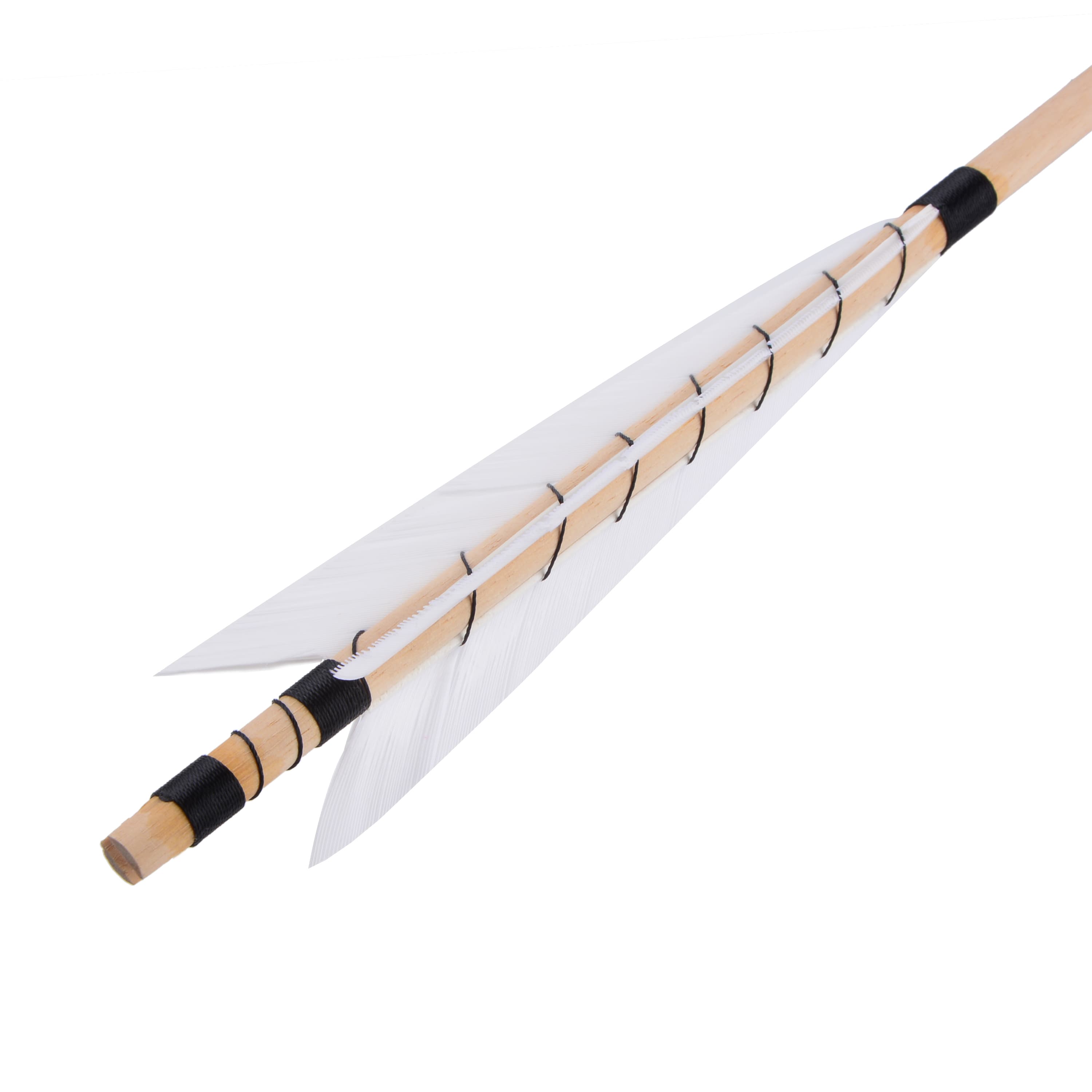 SHARROW 32" Traditional Fletched Wood Arrows (12 Pack)-CHN Archery