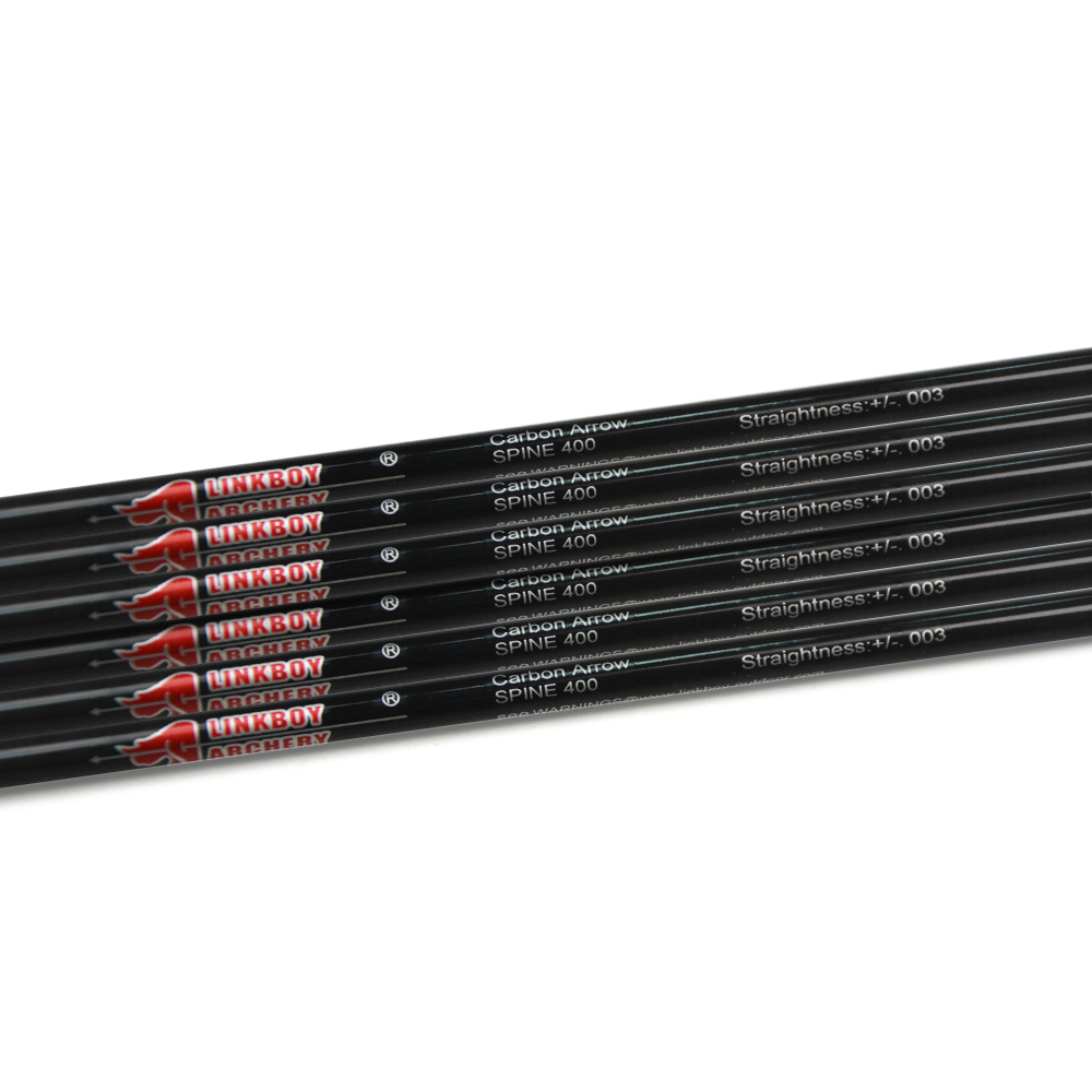LINKBOY .244" Carbon Arrow Shafts Spine 300/340/400/500/600 (12 Pack)-CHN Archery