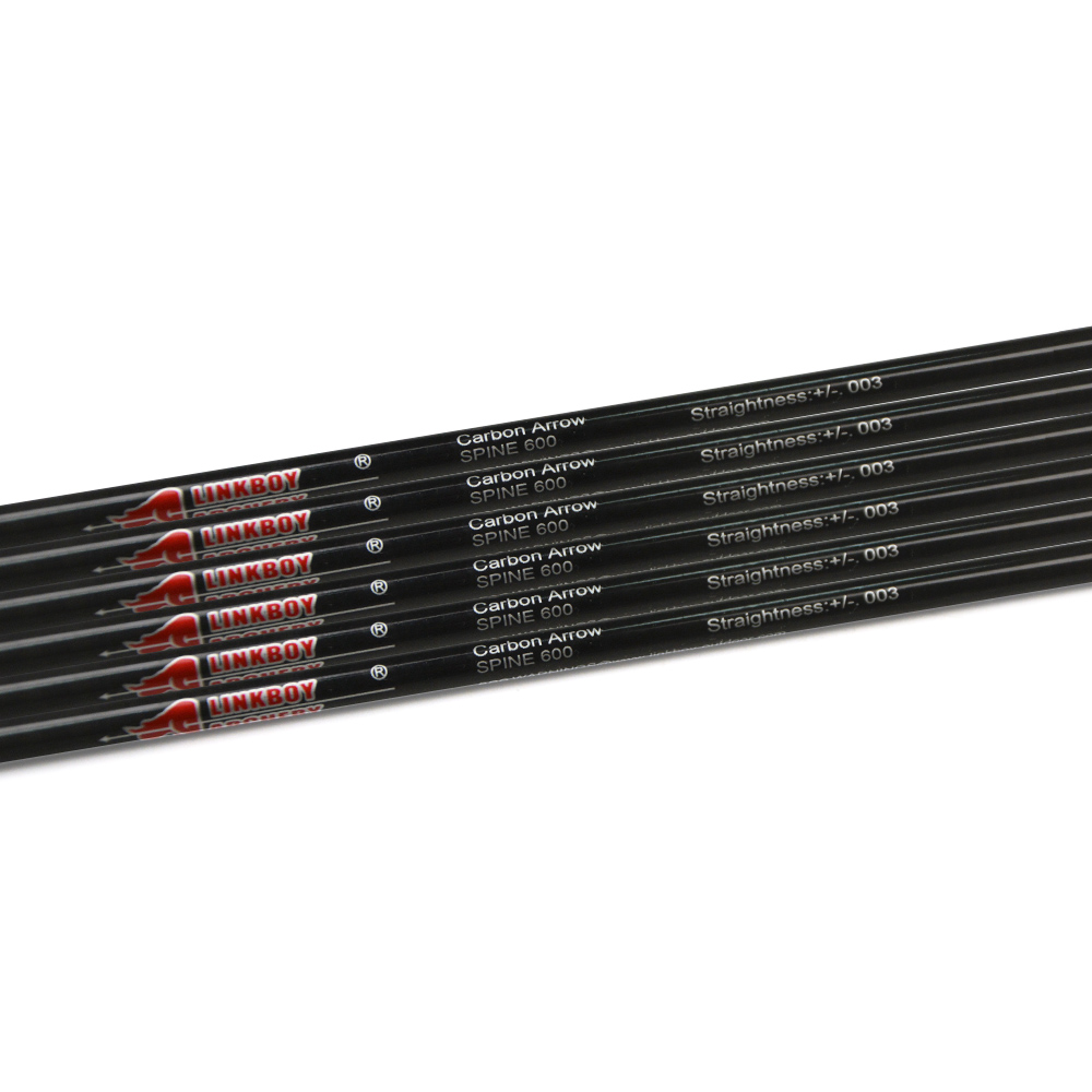 LINKBOY .244" Carbon Arrow Shafts Spine 300/340/400/500/600 (12 Pack)-CHN Archery