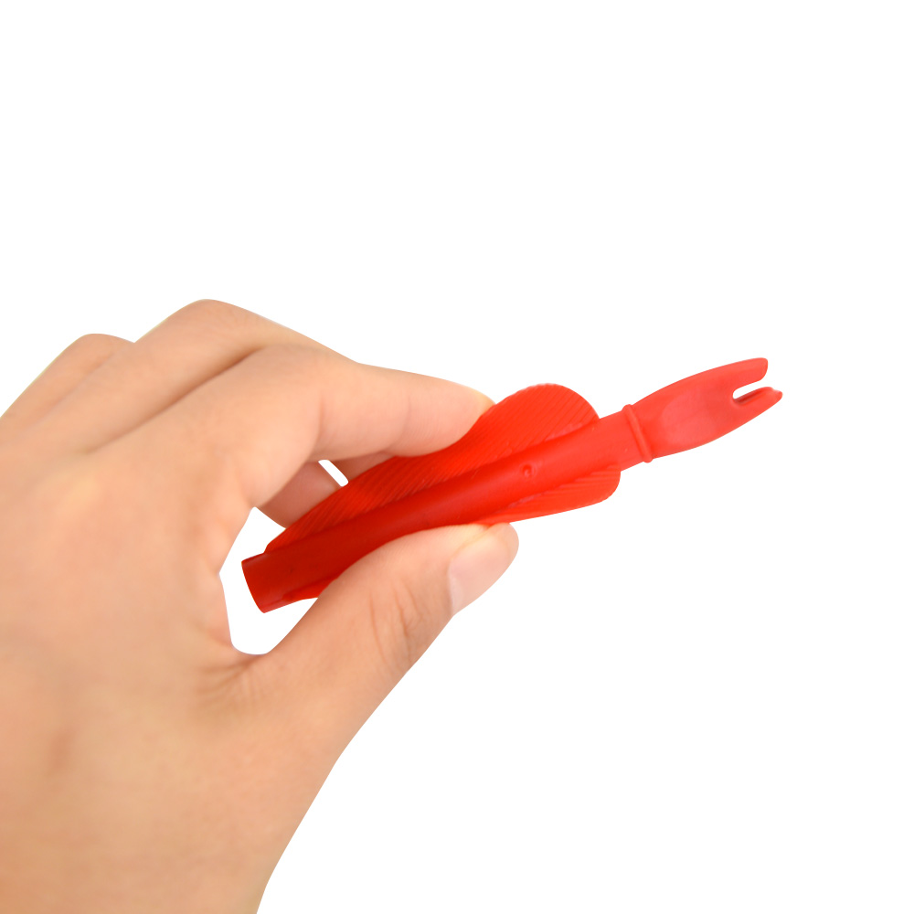 8mm Arrow Nock Arrow Feather Sleeve Solid Color (50 Pack)