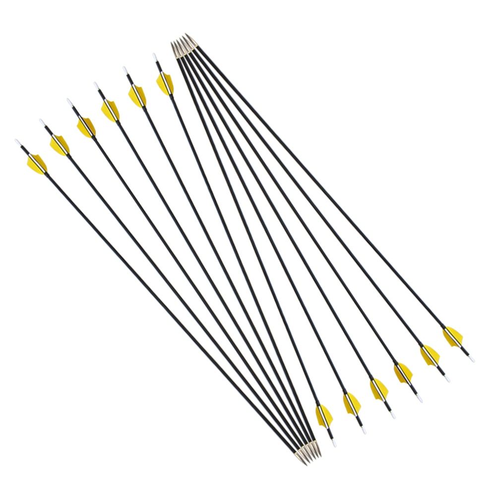 SHARROW 31" Feather Fletched Carbon Arrows Spine 1000 (12 Pack) 