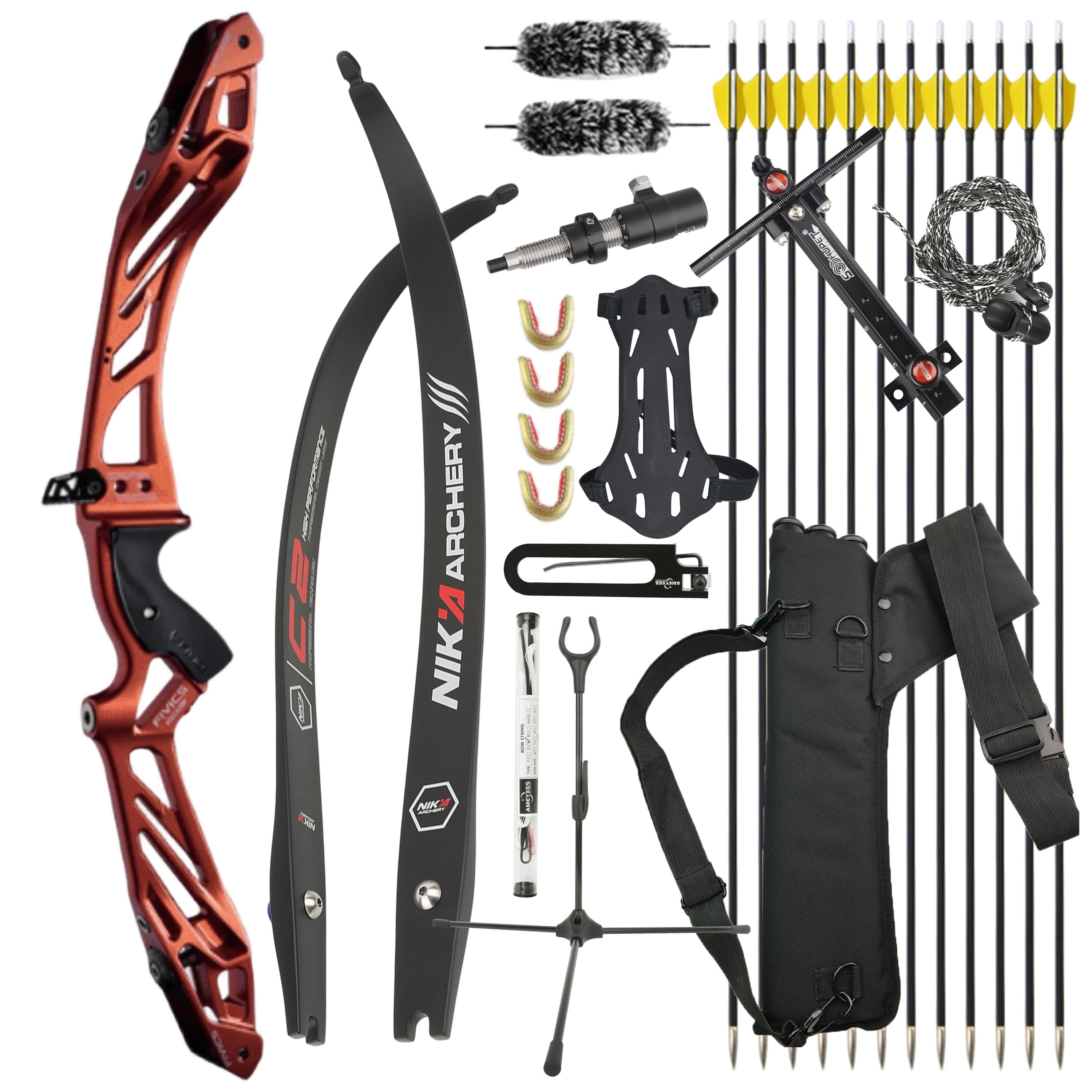 FIVICS 30-50bs Recurve Bow Kit Takedown Shooting Archery Target