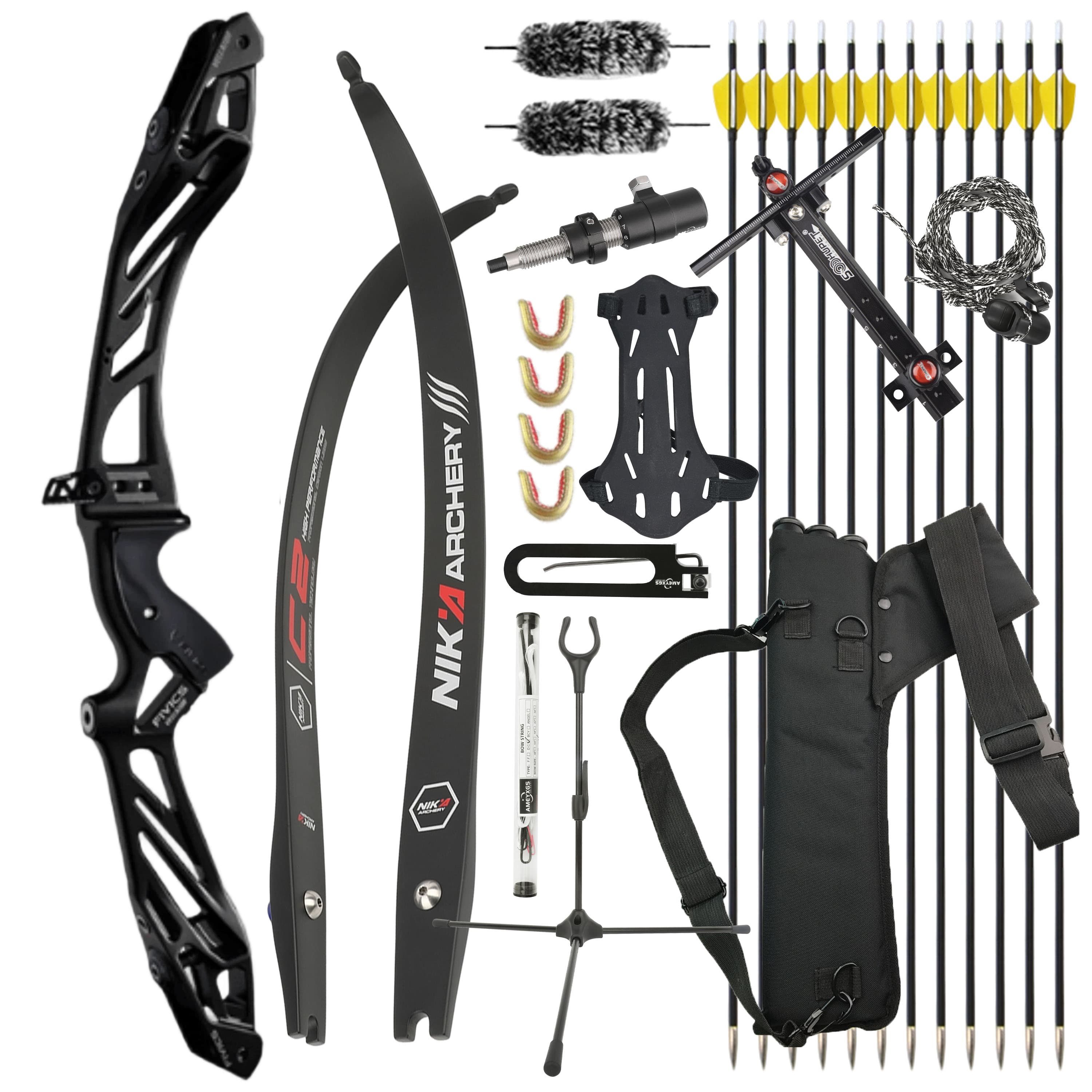 FIVICS 30-50bs Recurve Bow Kit Takedown Shooting Archery Target