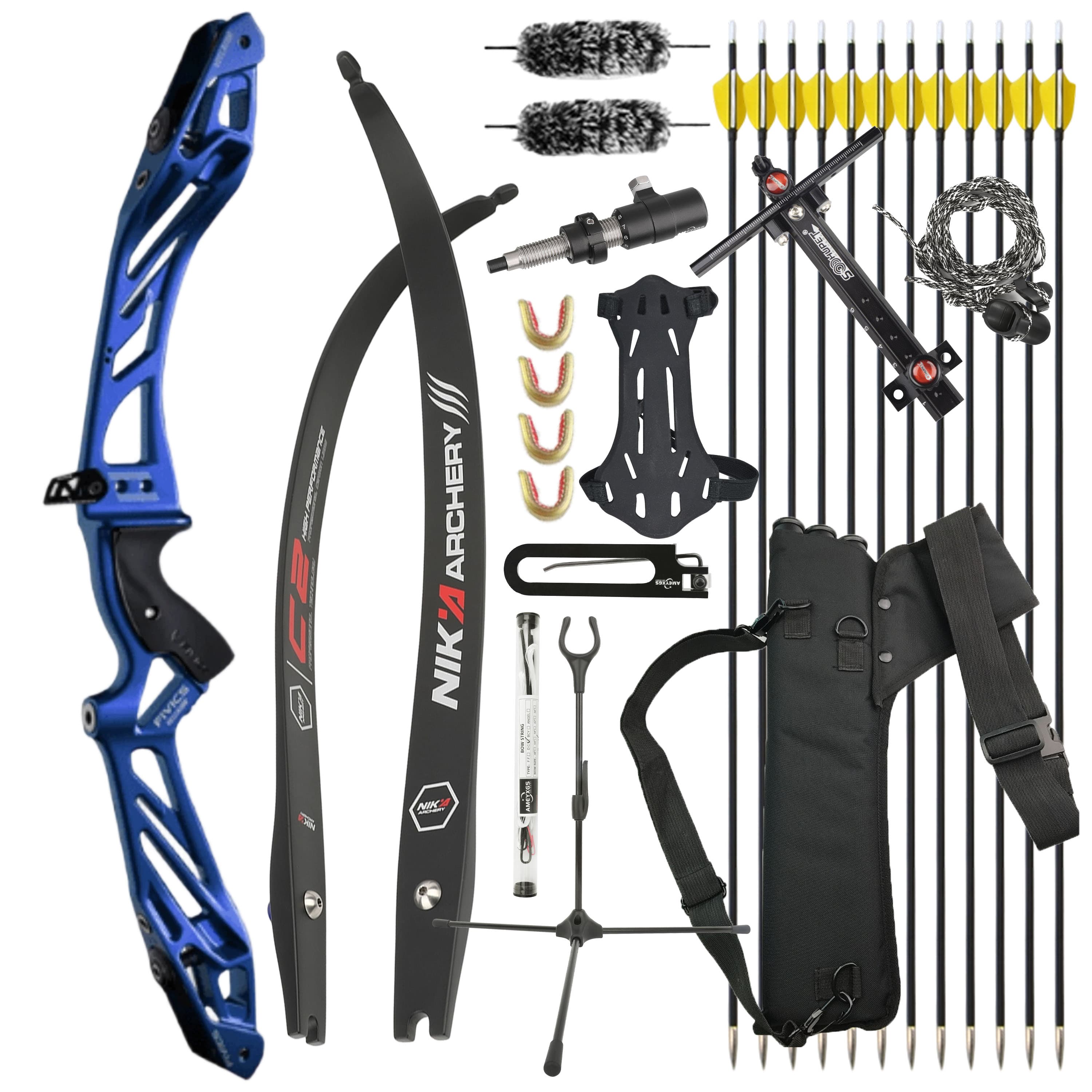 FIVICS 30-50bs Recurve Bow Kit Takedown Shooting Archery Target