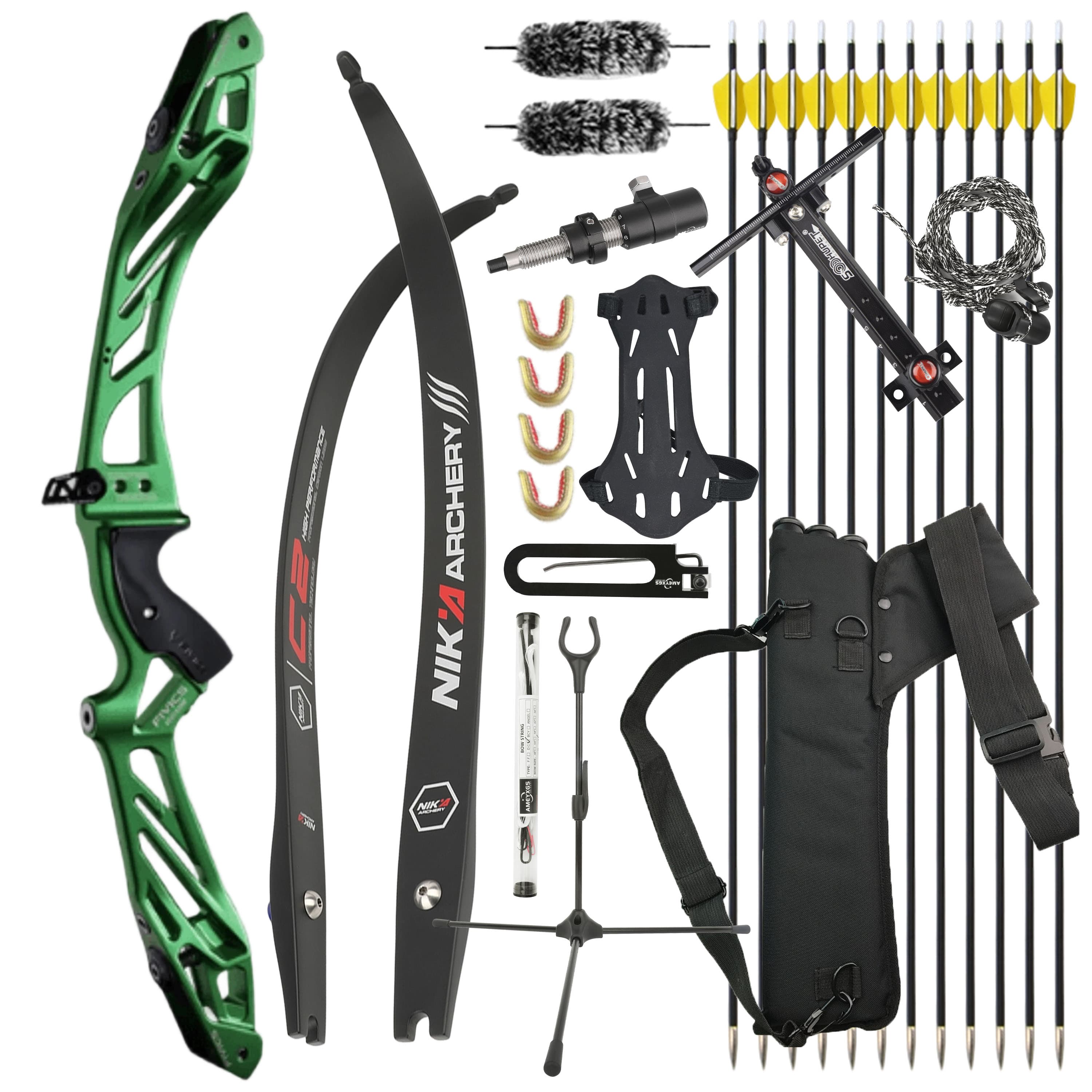 FIVICS 30-50bs Recurve Bow Kit Takedown Shooting Archery Target