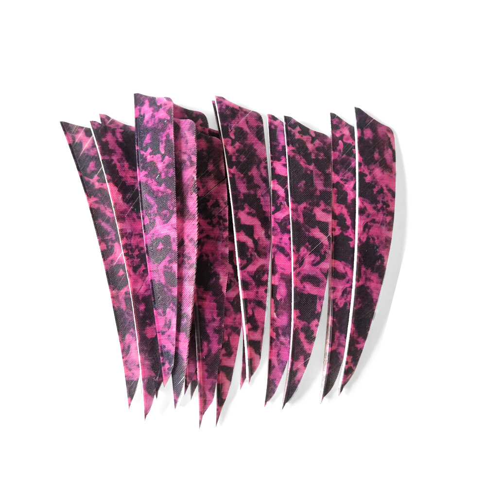 Traditional 4" Shield Cut Barred Archery Feathers RW (50 Pack)