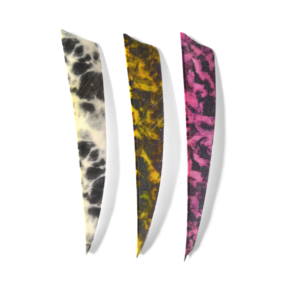 Traditional 4" Shield Cut Barred Archery Feathers RW (50 Pack)