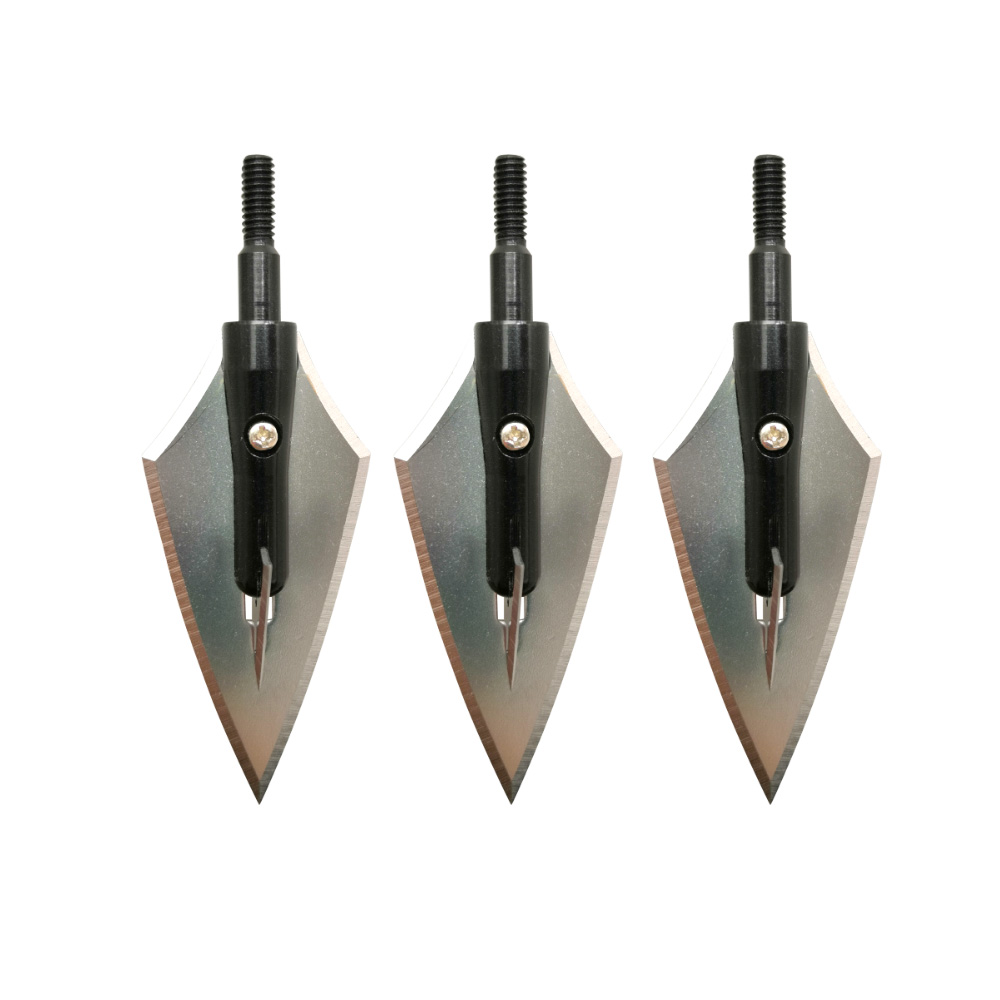 160 Grain Holeless Hunting Broadheads, CNC Machined Aluminum & Steel