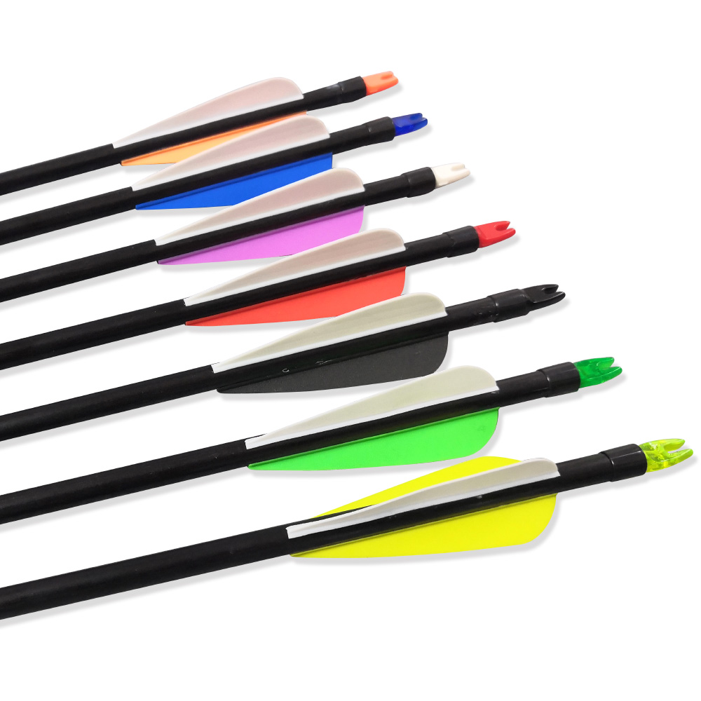 SHARROW 8mm Fiberglass Arrows for Archery Practice (12 Pack)-CHN Archery