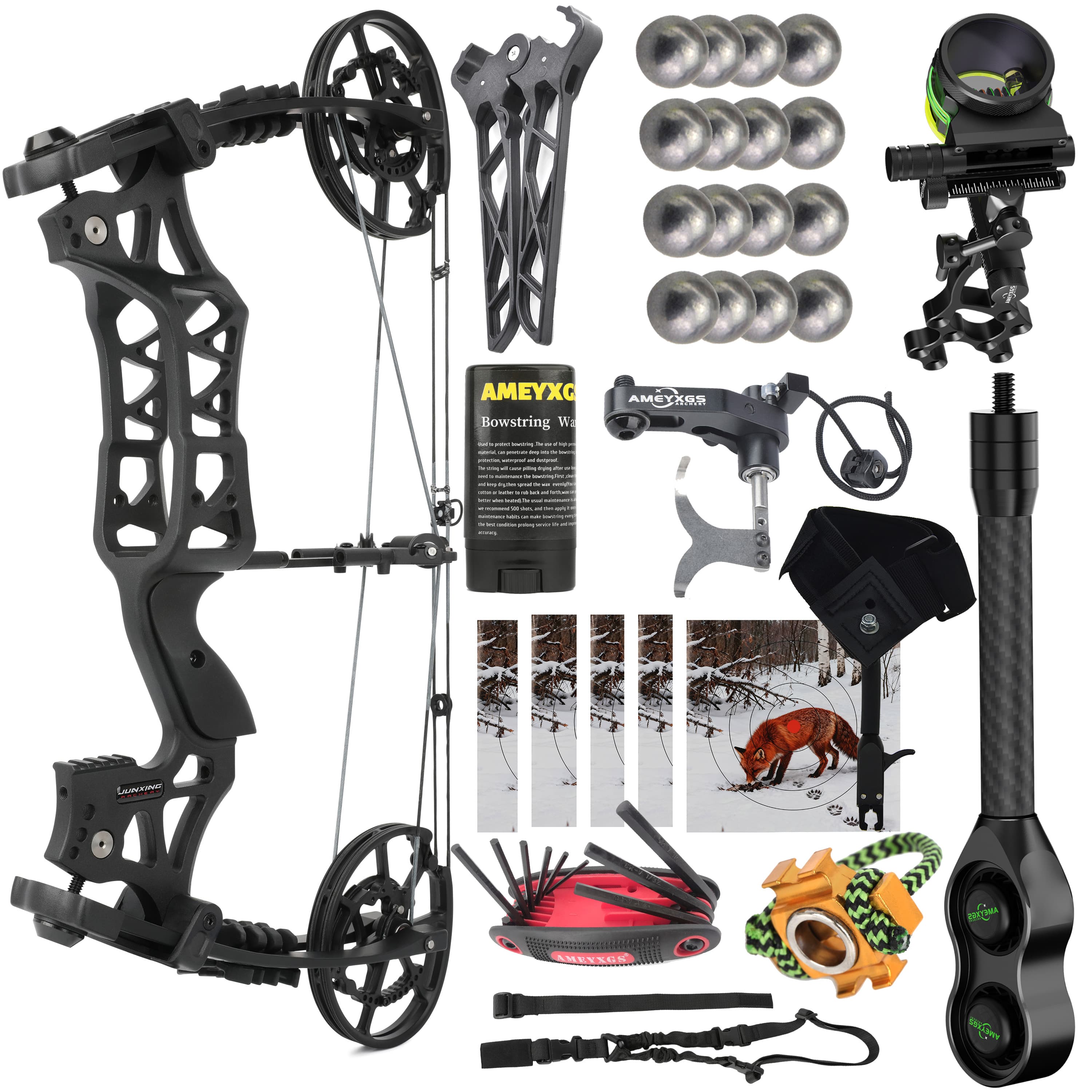 JUNXING 109EA Steel Ball Bearing Bow Compound Bow 40-70 lbs