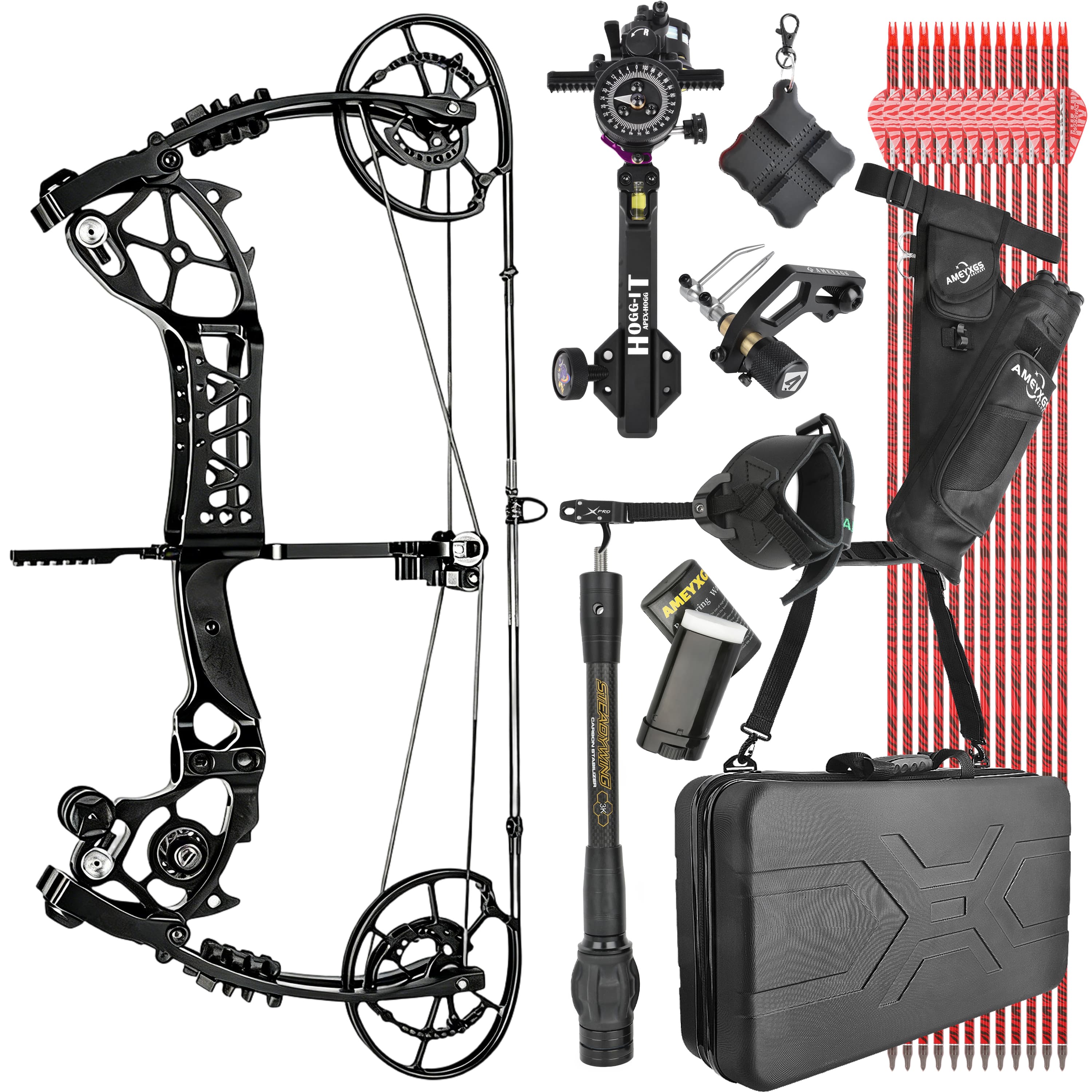 JUNXING 30-70lbs Compound Bow Hunting Kit Shooting Archery