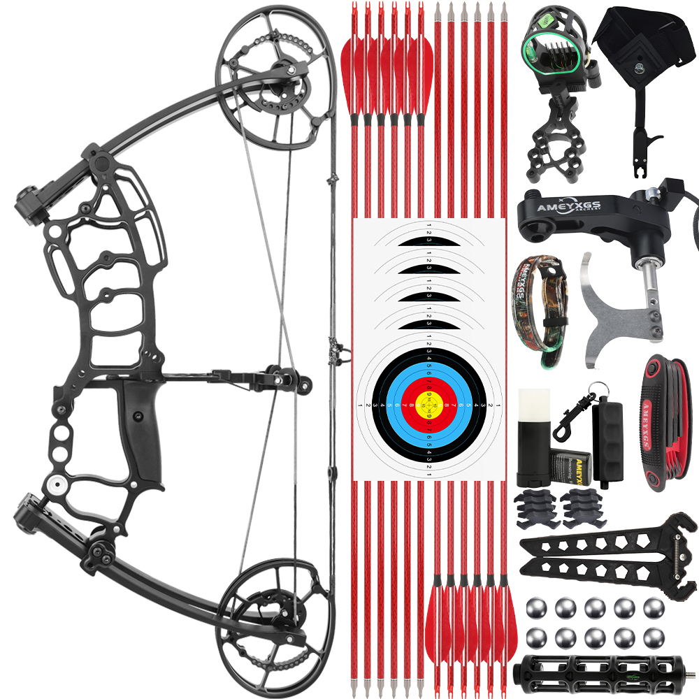 JUNXING M109K Compound Bow Kit 40–65 lbs Dual Use Archery & Steel Ball Bow