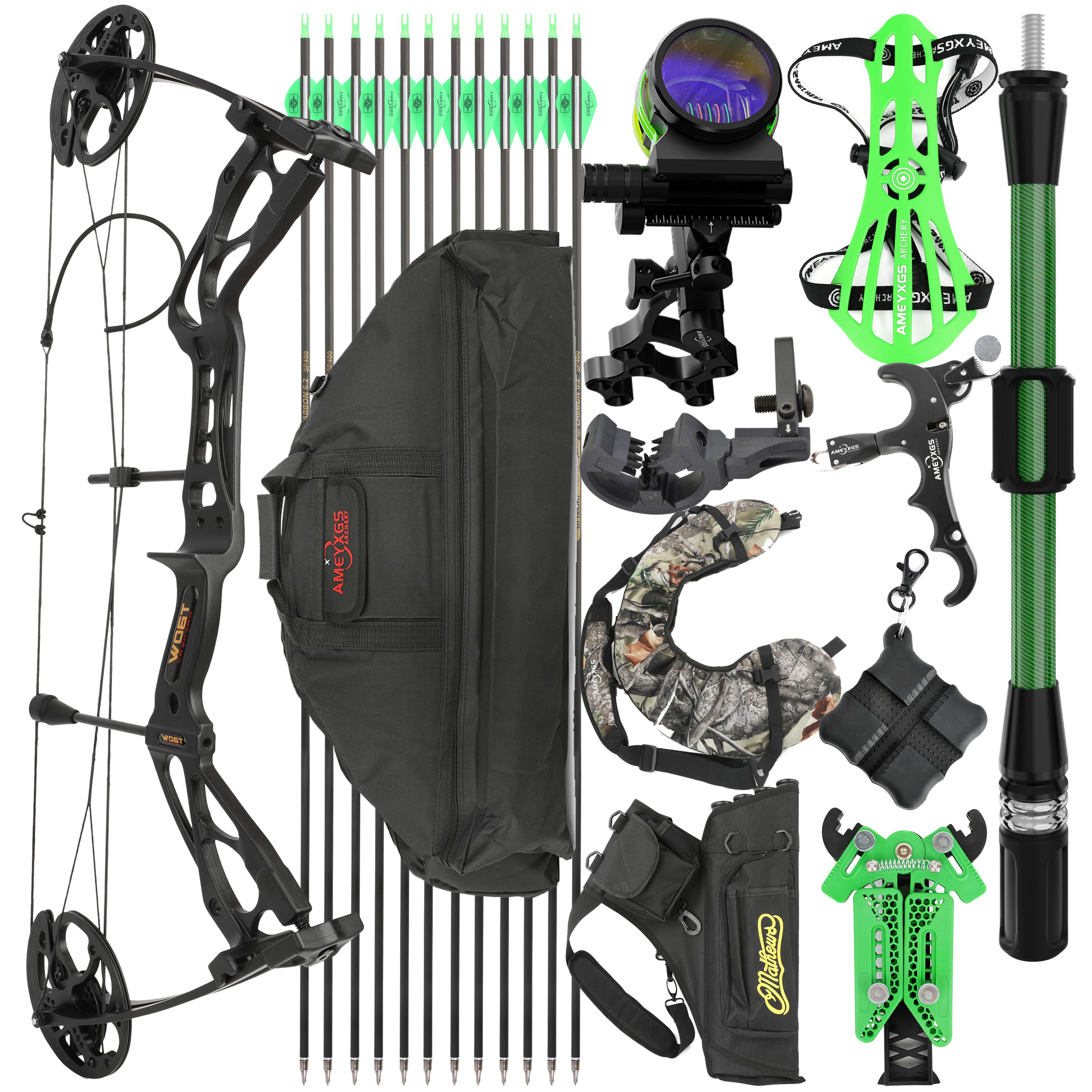 JUNXING M133 Compound Bow  0-70lbs All-in-One Hunting Package