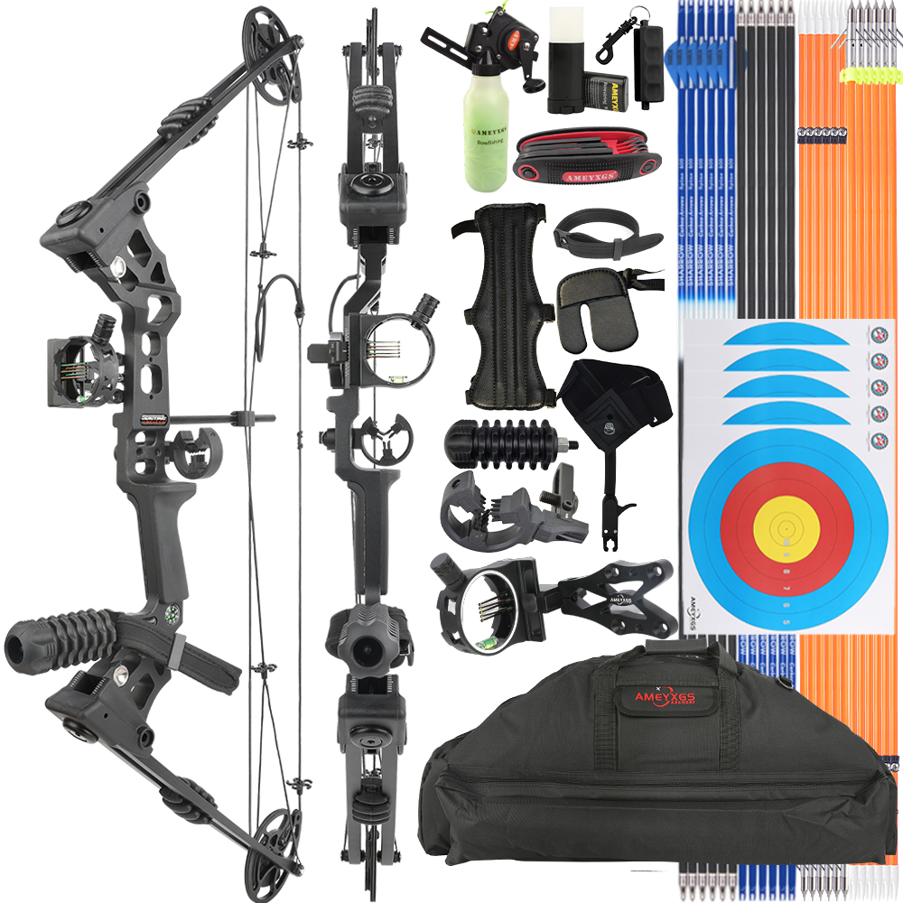 JUNXING X8 Compound Bow Kit RH for Hunting & Target Practice 20–70 lbs