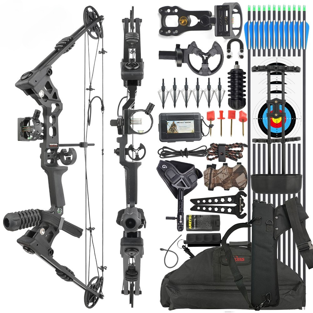 JUNXING X8 Compound Bow Set Adjustable 20-70lbs Archery Kit