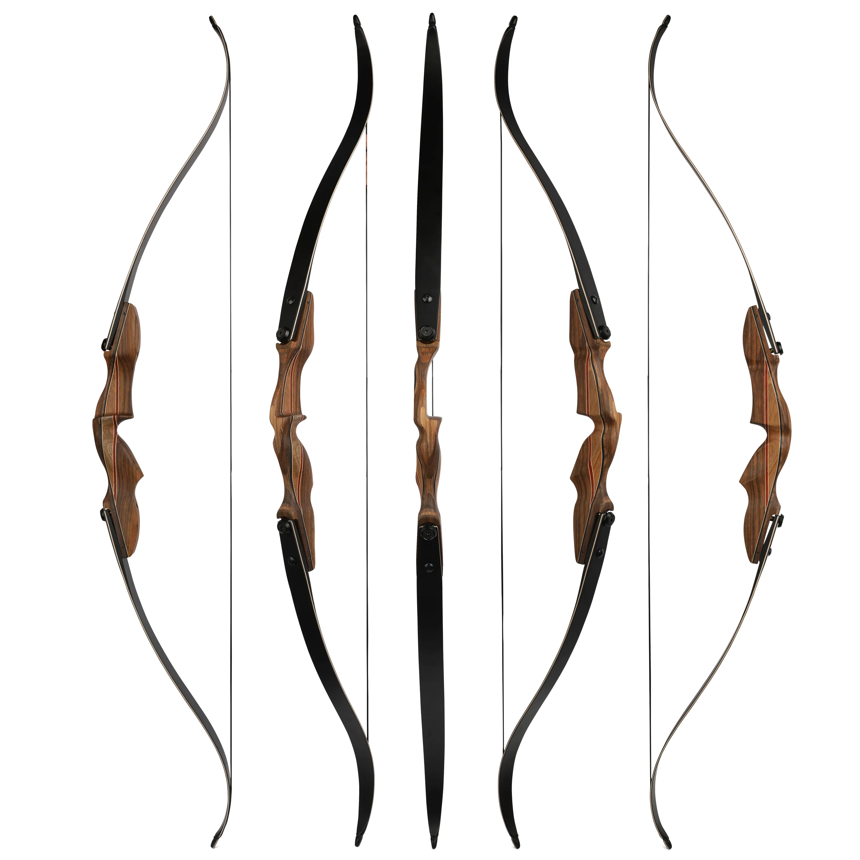KAIMEI 60" Wood ILF Recurve Bow Kit 30-60 lbs