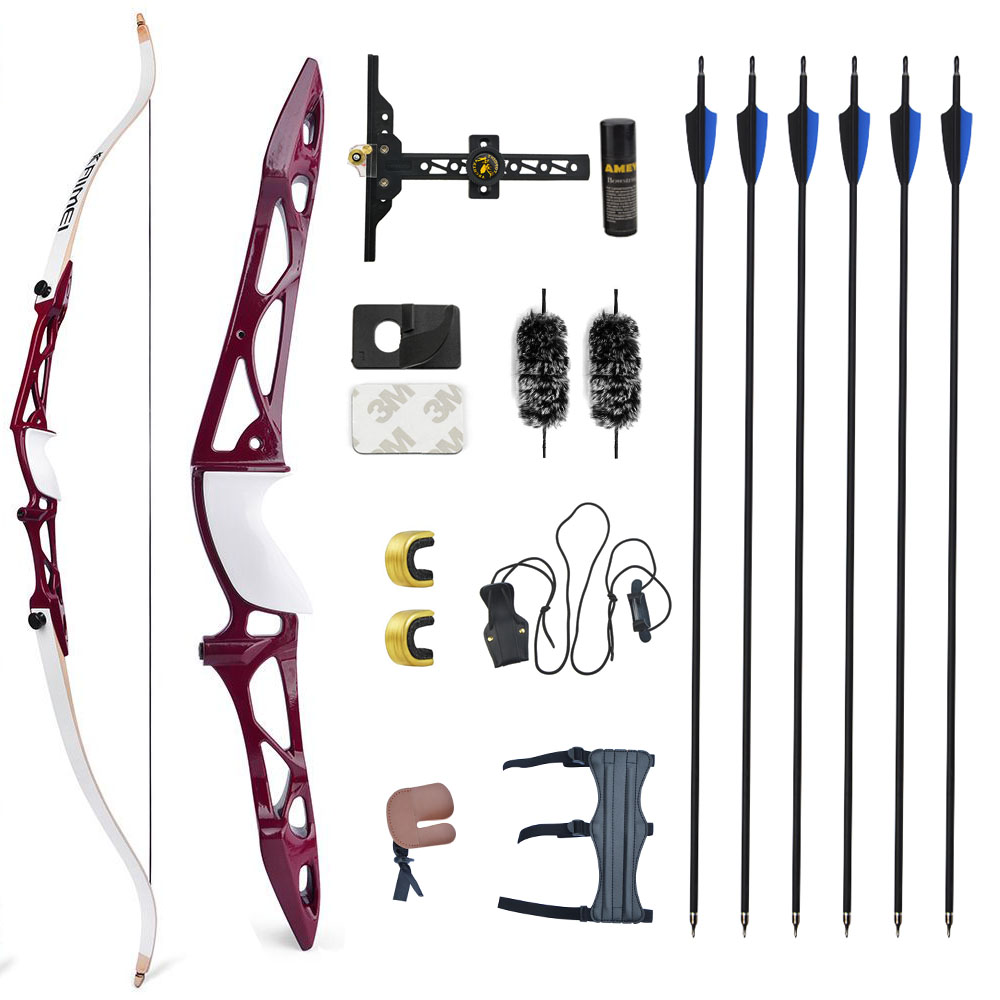 KAIMEI 66" 68" 70" Competition Recurve Bow Kit 12-40# @28"