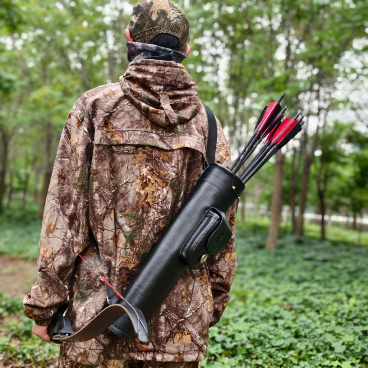 Traditional Leather Archery Quiver Arrow Holder for Hunting