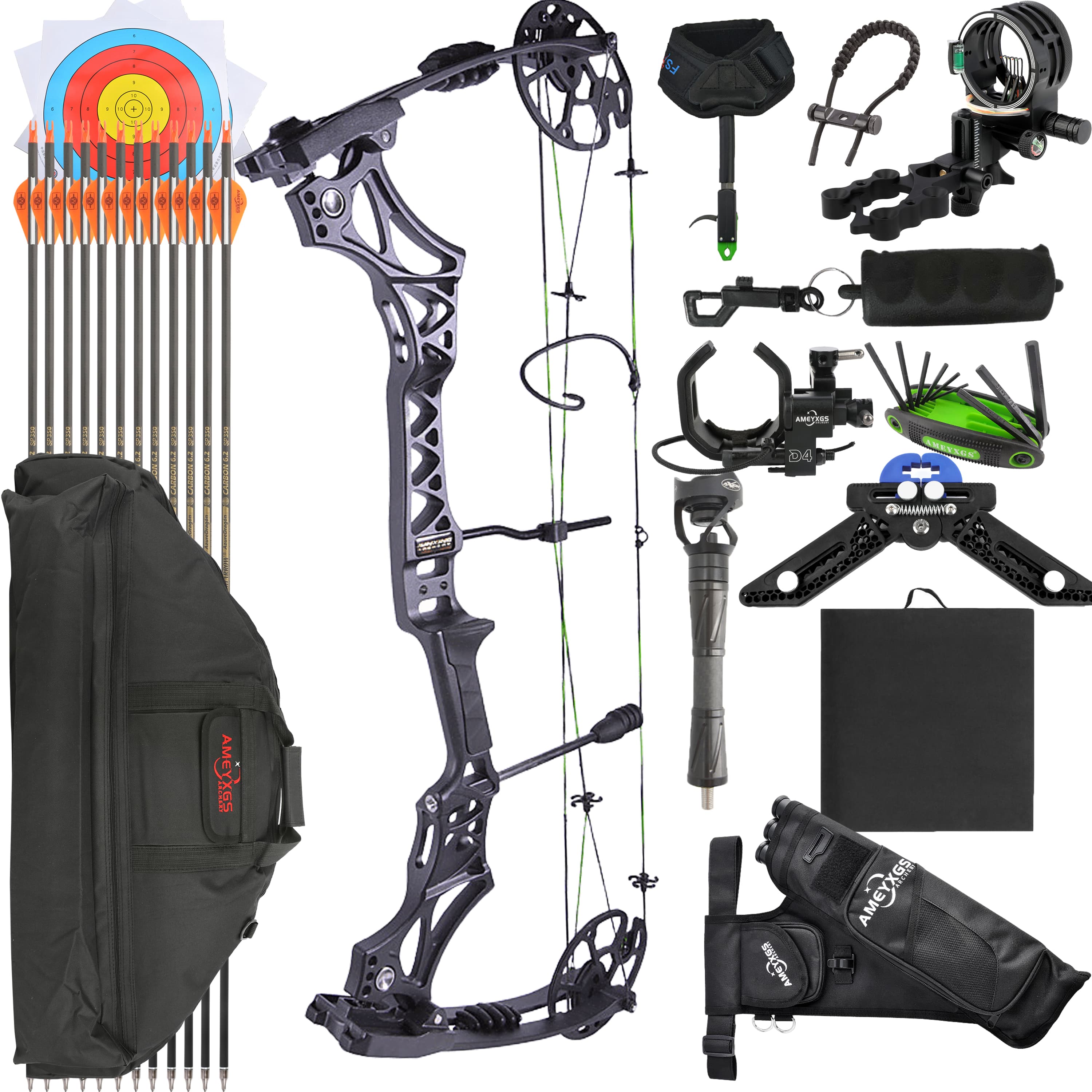 JUNXING M129 Compound Bow Hunting Kit for Adult
