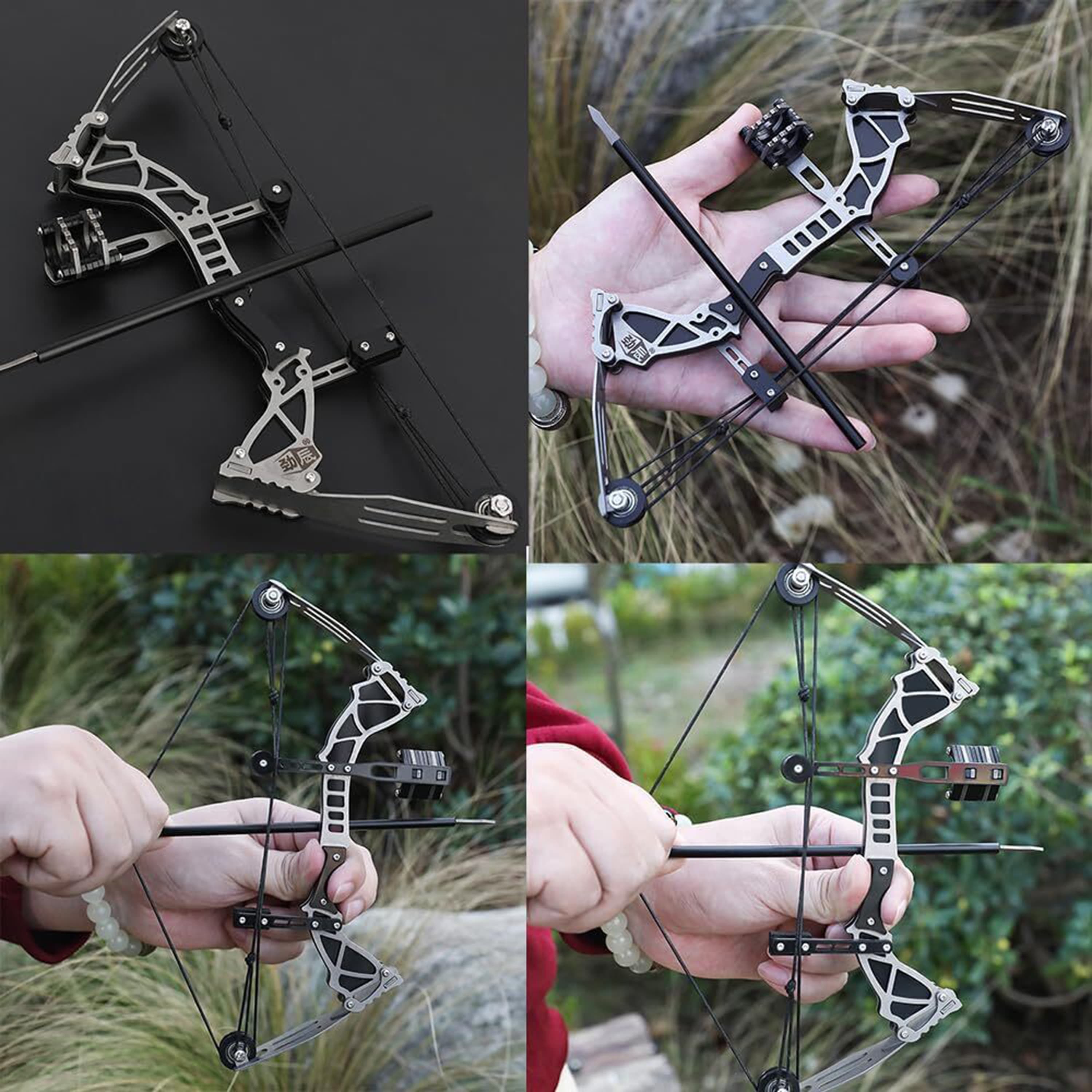 Mini Compound Bow and Arrow Set Miniature Bow Gifts for Archers