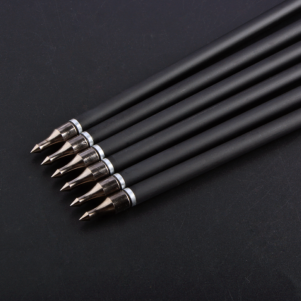 Mixed Carbon Arrows for Archery – Green Jade Arrowheads with Pink/White & Orange/White Feathers