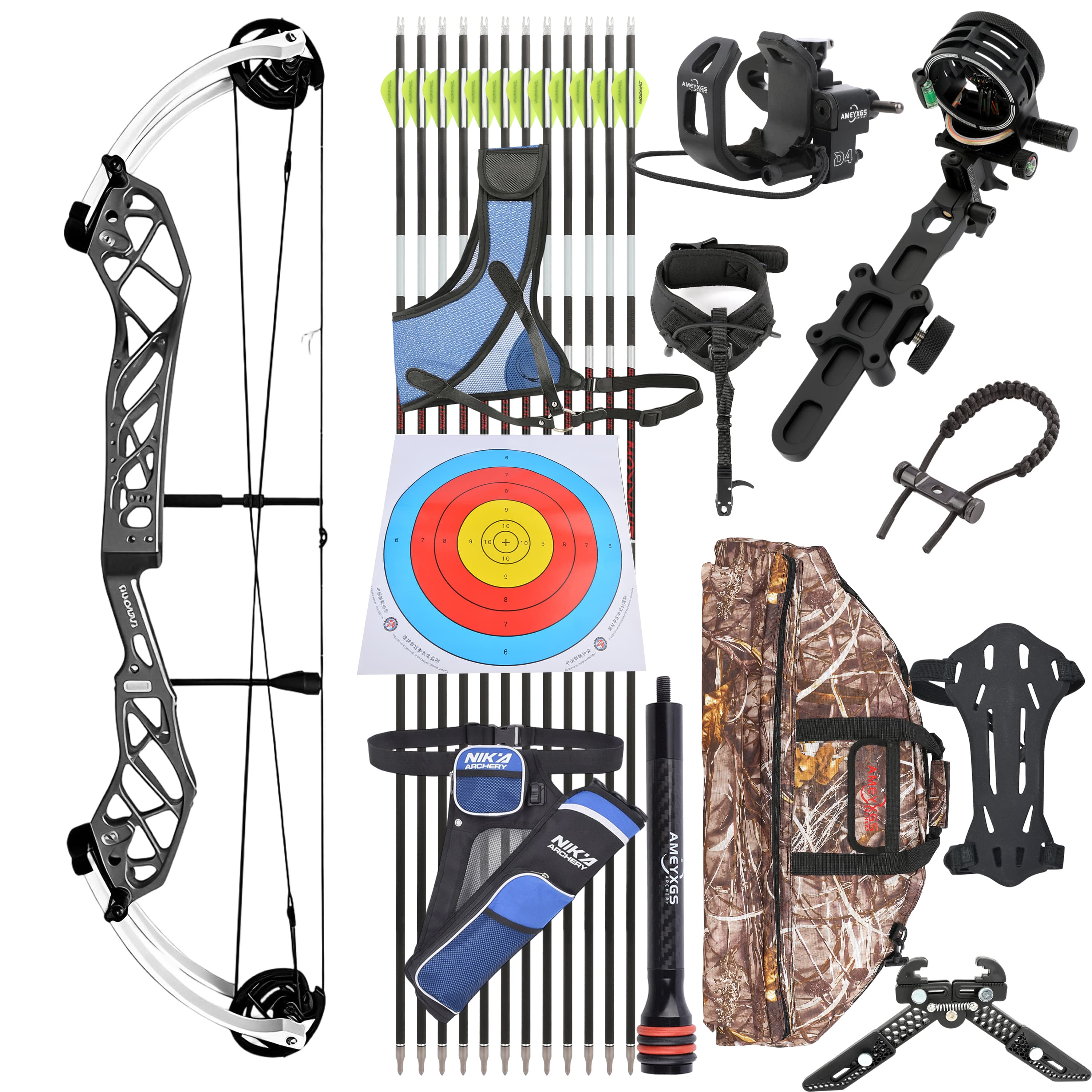PANDARUS Archery Compound Bow RH 50-60lbs Target Shooting