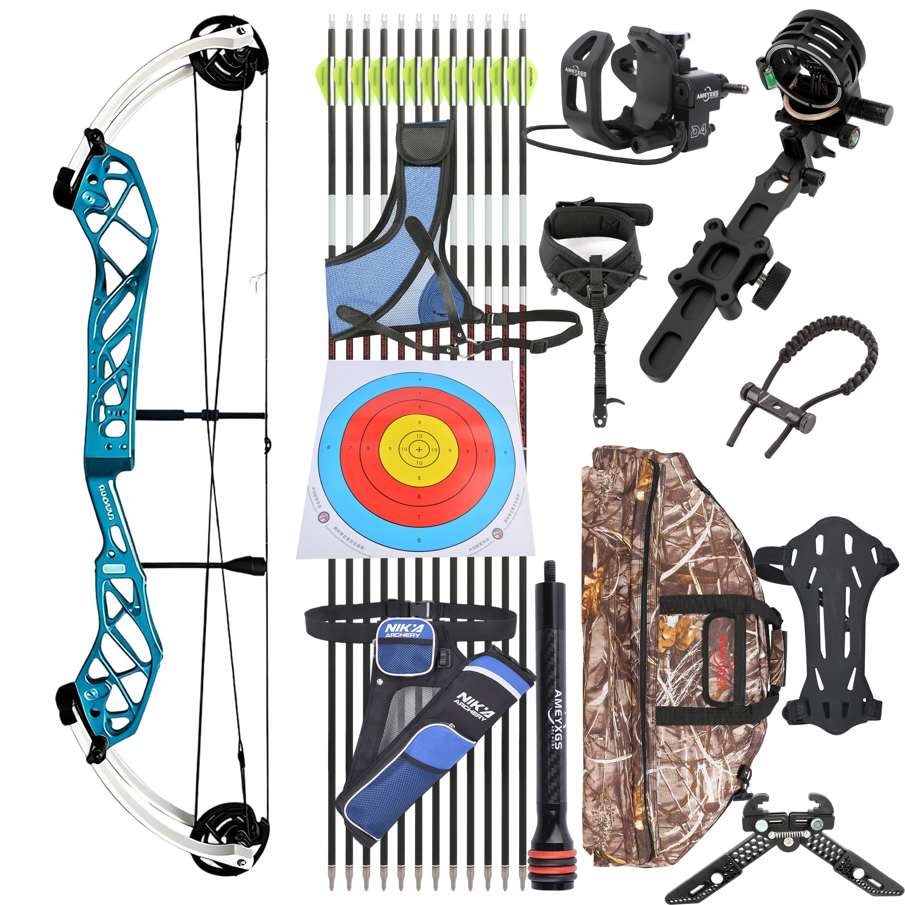 PANDARUS Archery Compound Bow RH 50-60lbs Target Shooting