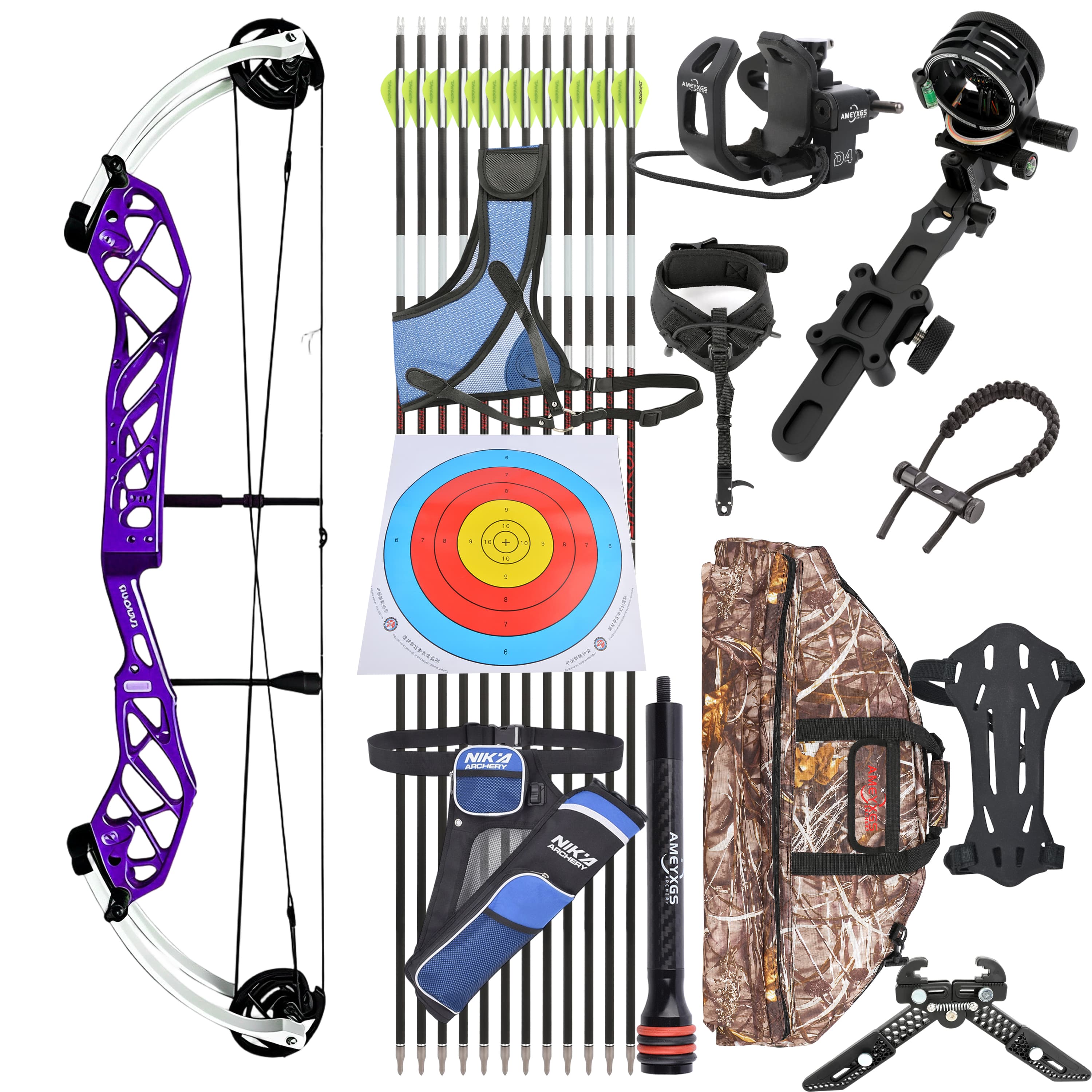 PANDARUS Archery Compound Bow RH 50-60lbs Target Shooting