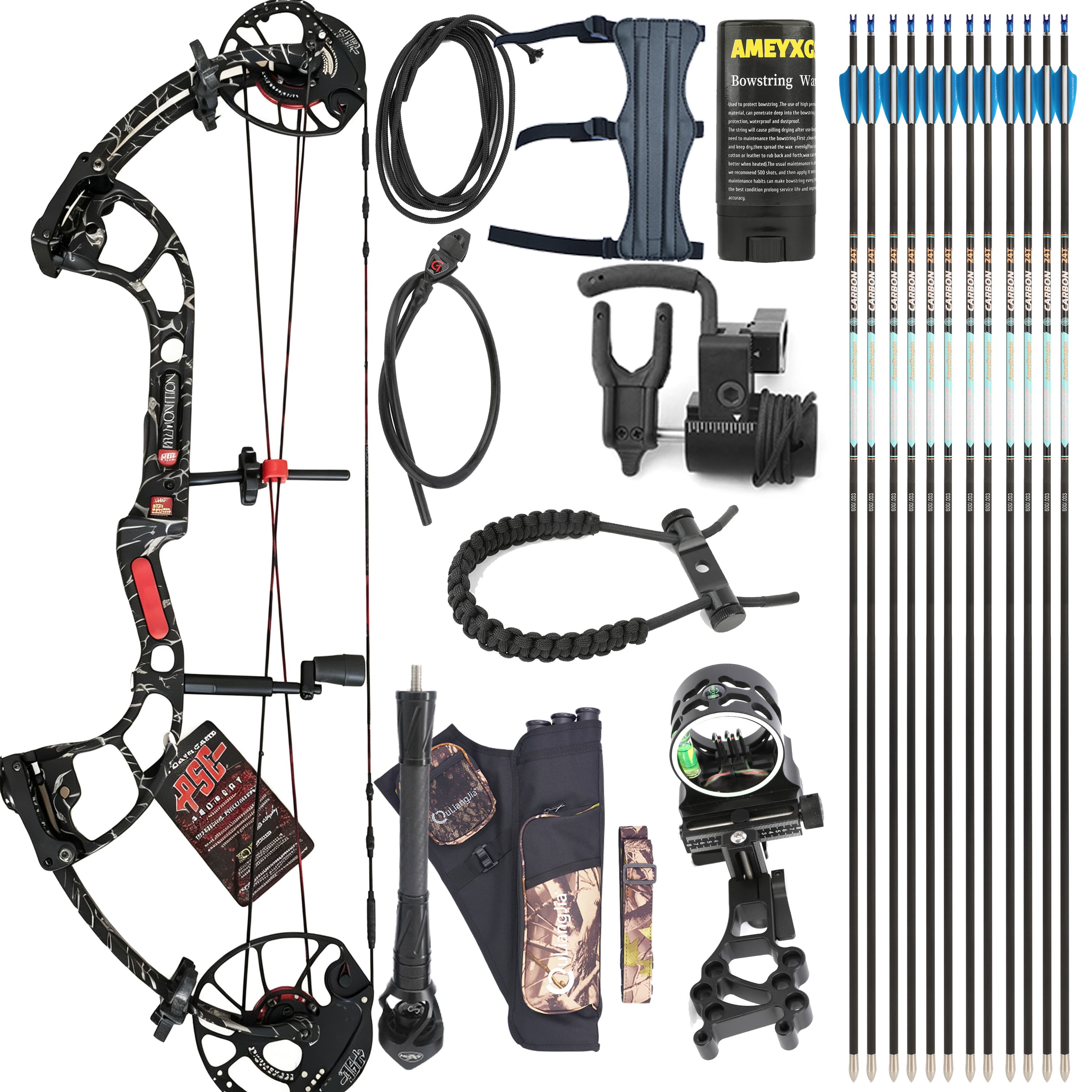PSE 30" Axle-to-Axle Compound Bow – 336 FPS, 75% Let-Off, Adjustable 