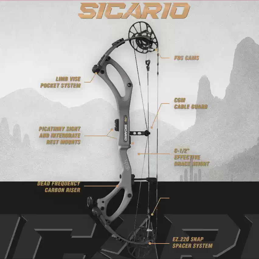 PSE Sicario Carbon FDS Compound Bow 50–80 lbs 357 FPS