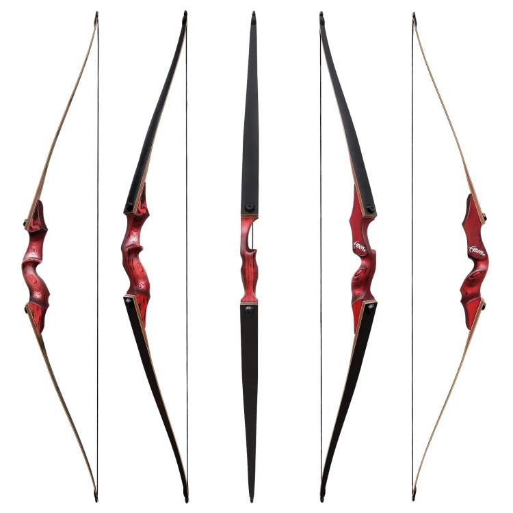 Black Hunter 60" Recurve Bow Takedown Hunting Bow 20-60 lbs RH/LH