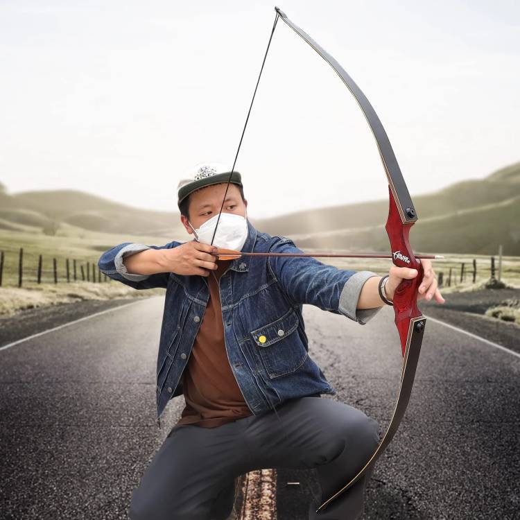 BLACK HUNTER 60" Takedown Traditional Longbow 20-60 lbs