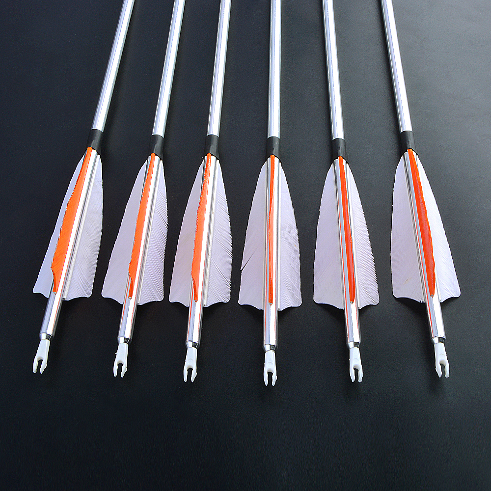 SHARROW 30" Archery Aluminum Arrows Target Hunting Spine 500(12 Pack)