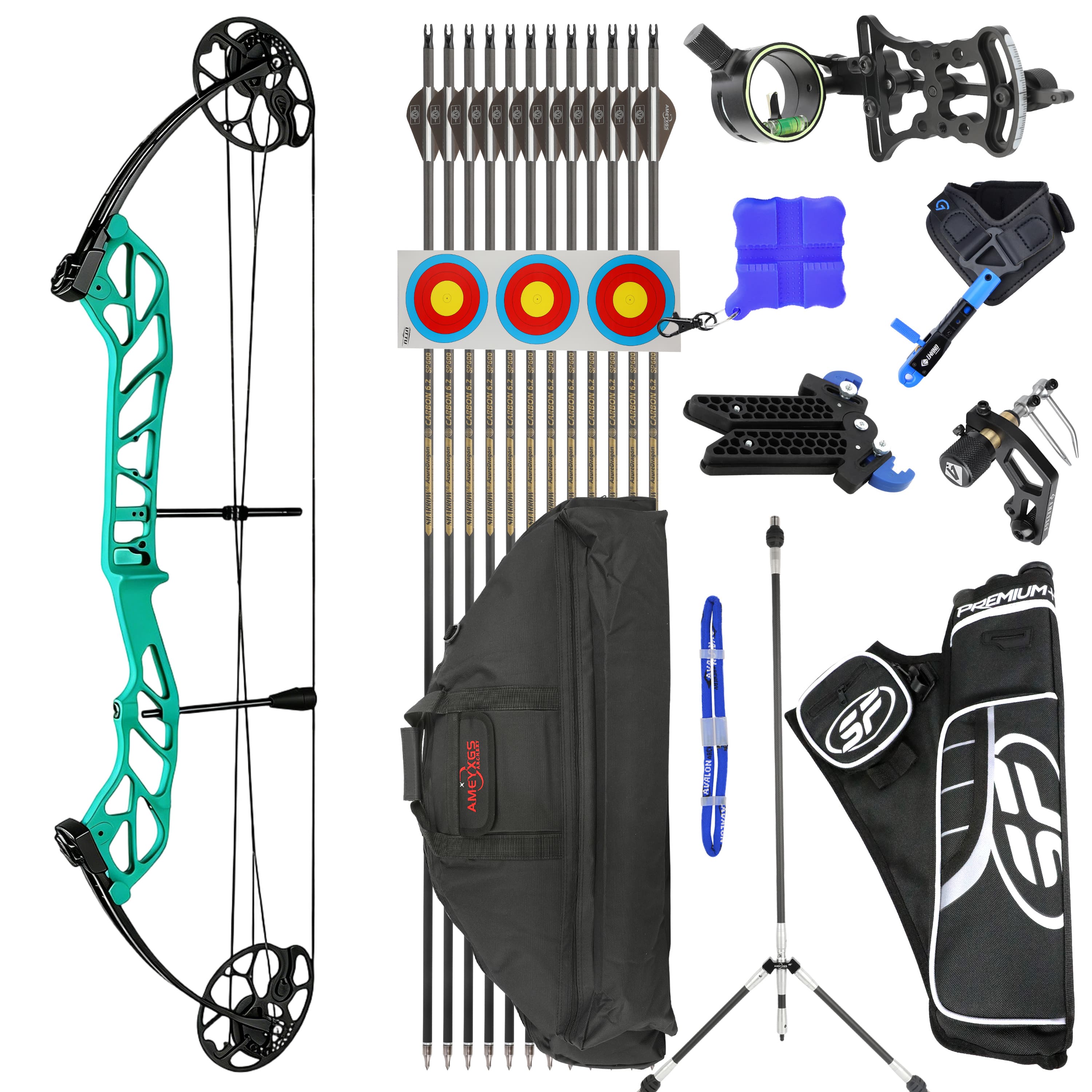 TOPOINT 19-60lbs Compound Bow Hunting Kit Shooting Archery